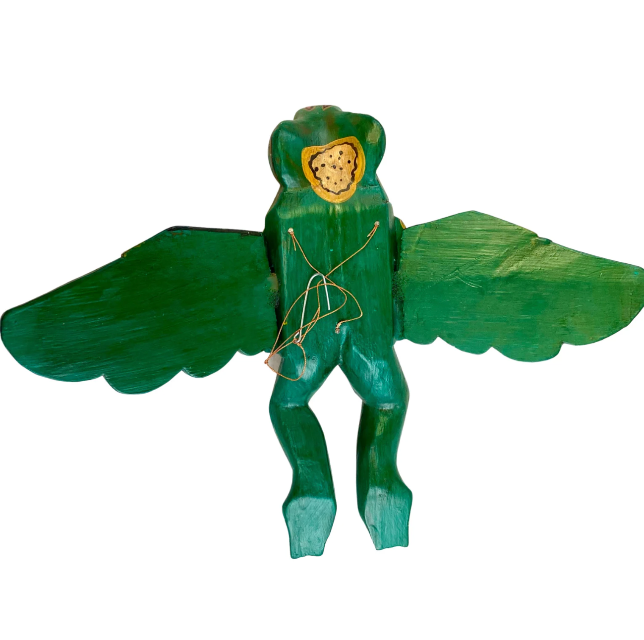Hand Carved Flying Frog Spirit Chaser