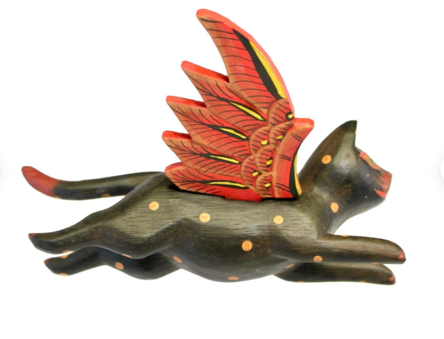 Flying Kitty Spirit Chaser Black & Tan Polka Dot