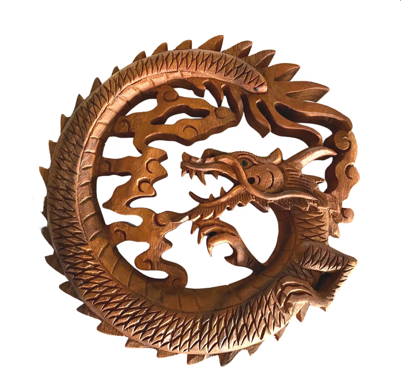 Dragon Curled Panel Carving