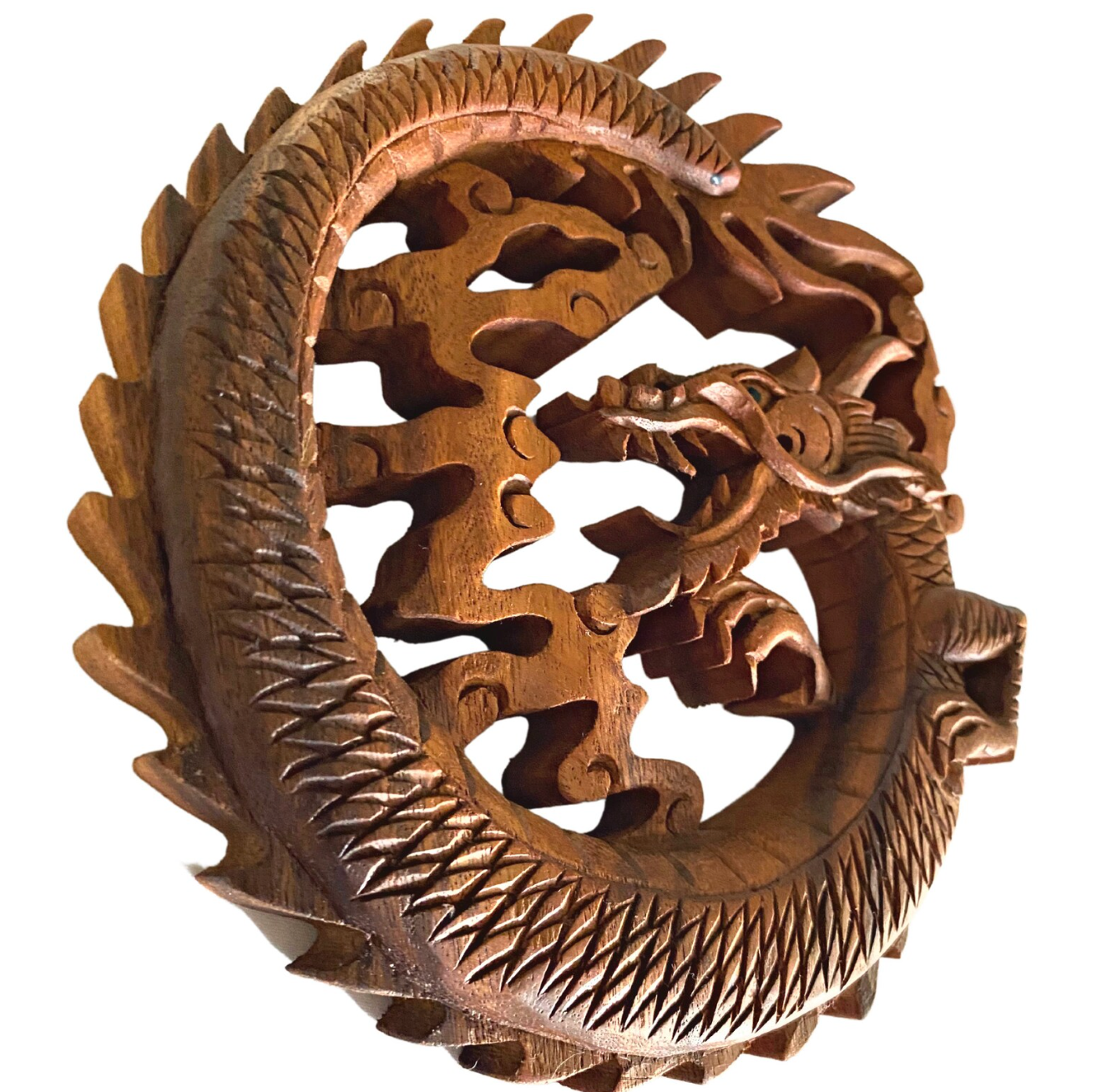 Dragon Curled Panel Carving