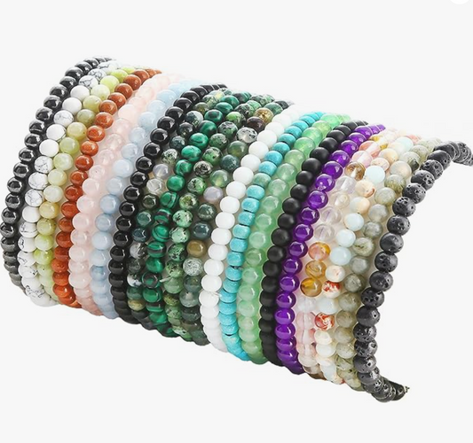 Stretchy Stone Bracelets 4mm