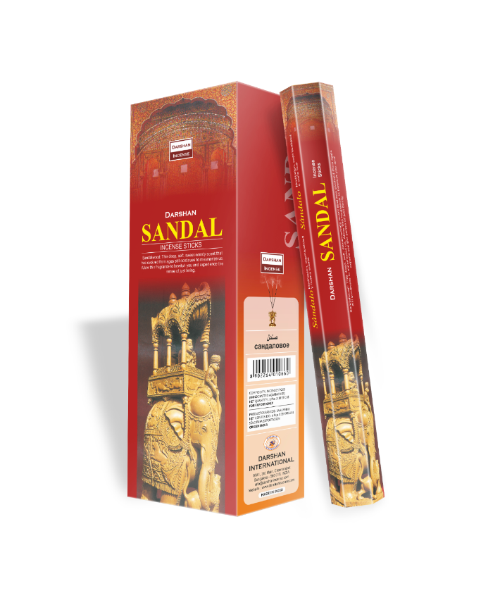 Darshan Sandal Incense 20 Hex Pack