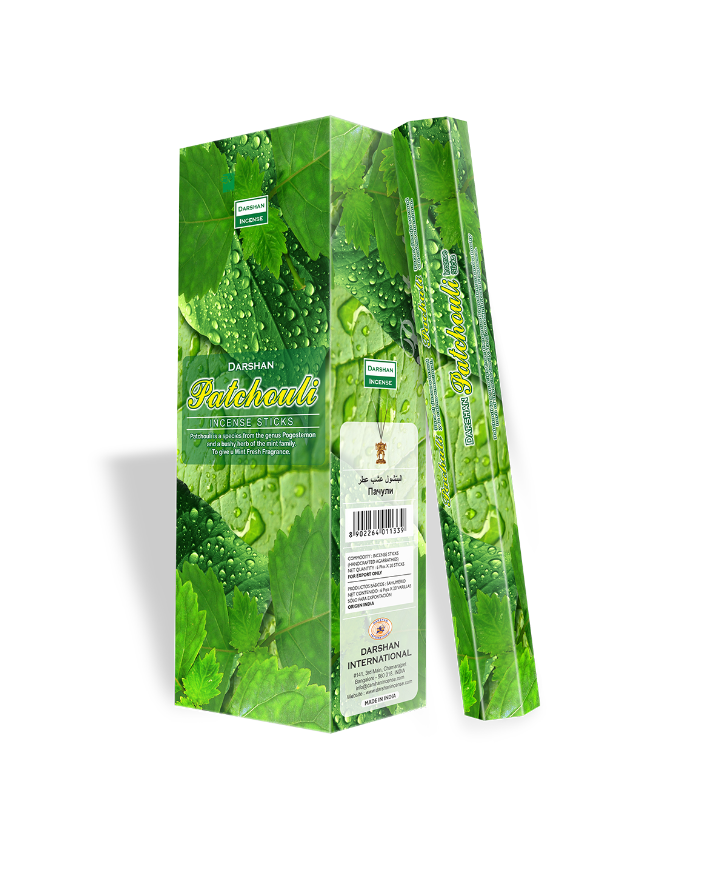 Darshan Patchouli Incense 20 Hex Pack