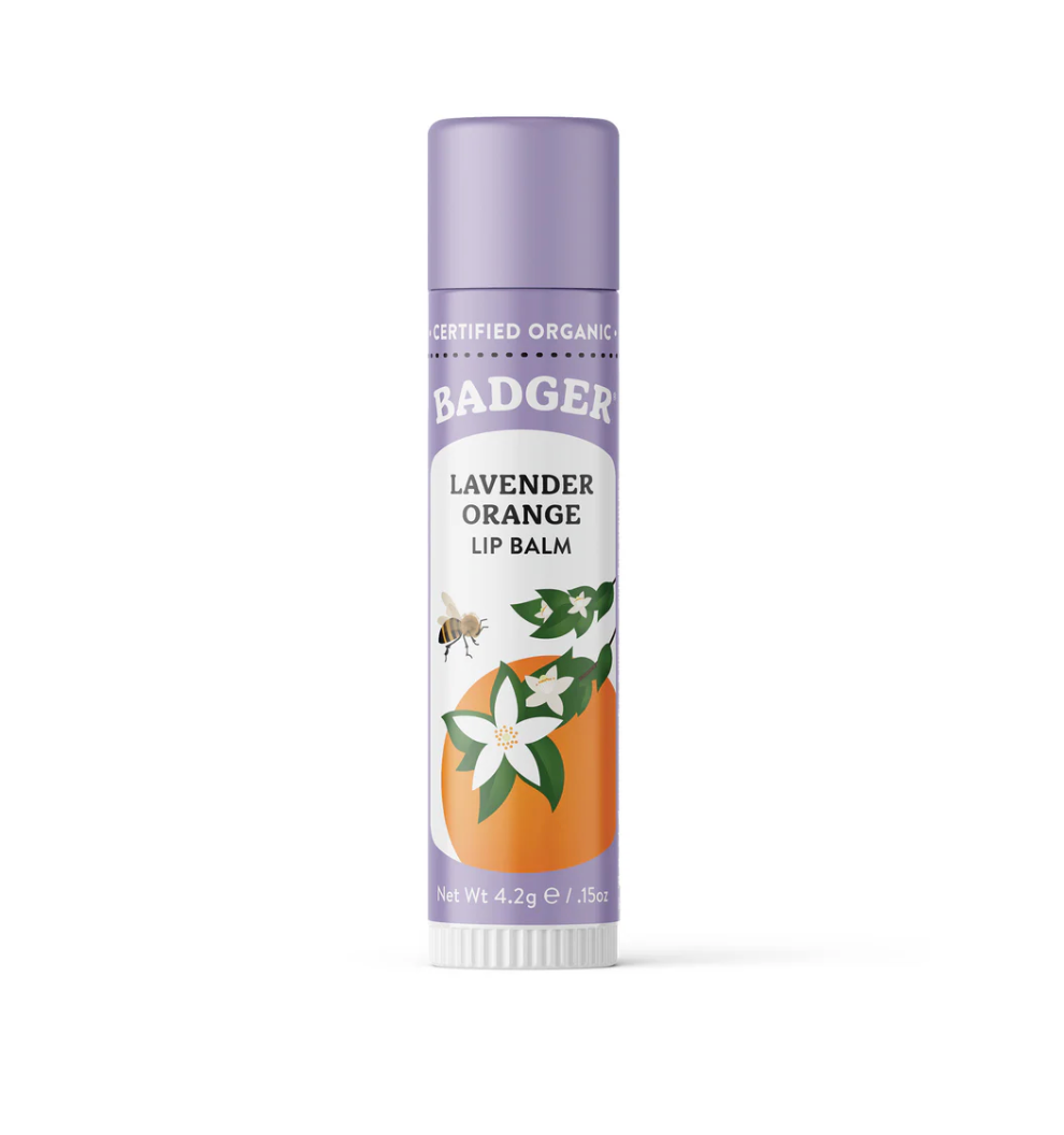 Badger Lavender Orange Lip Balm