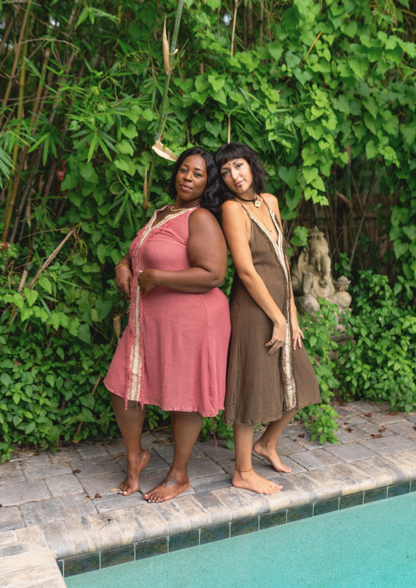 Desert Rose Woven Mesh Dress