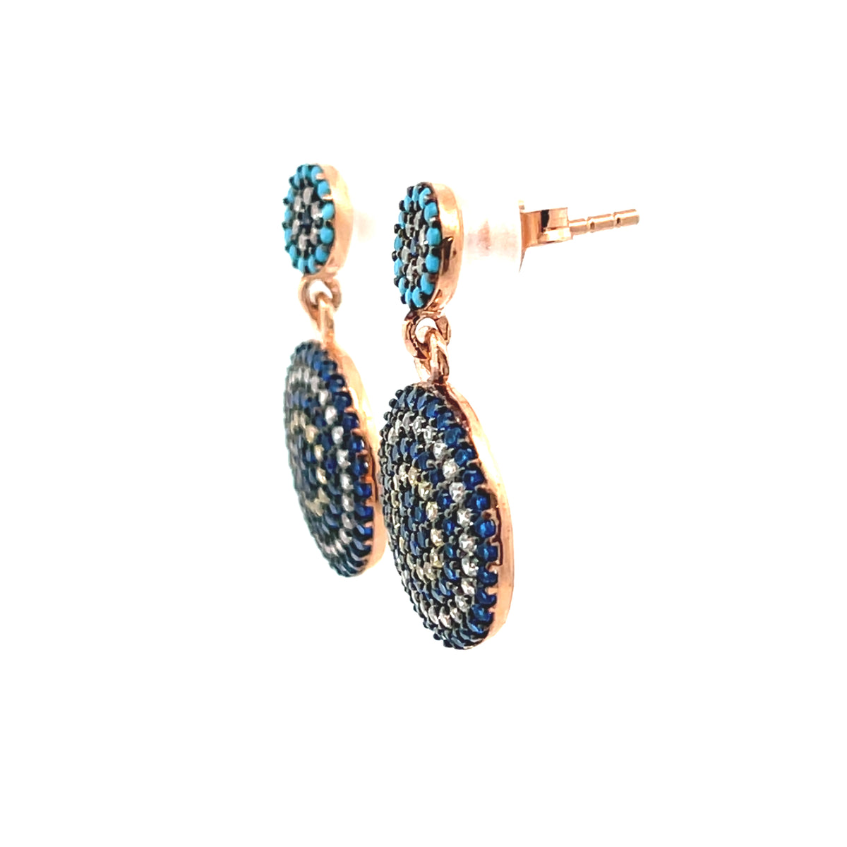 Pavé Evil Eye Stud Earrings