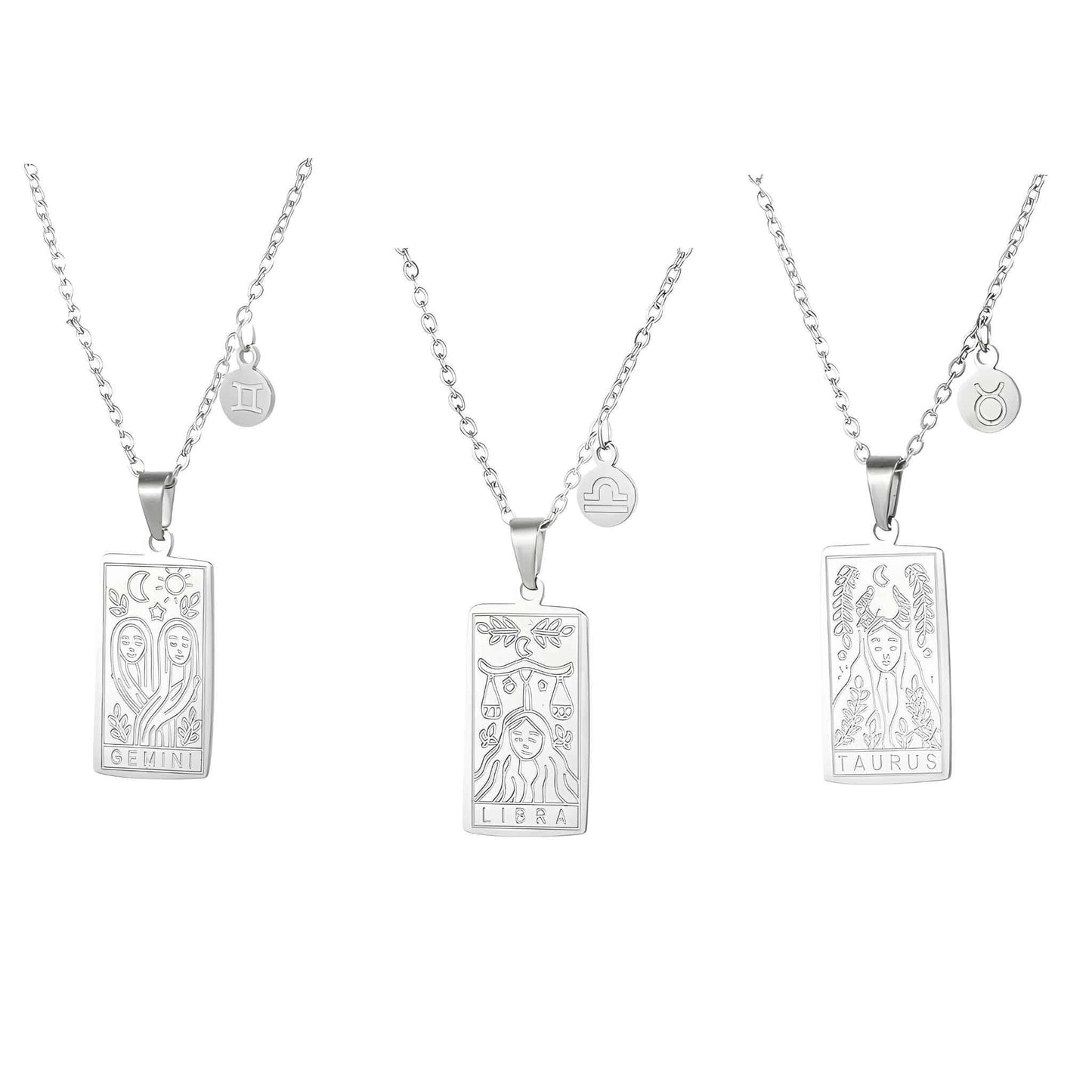 Zodiac Tarot Card & Astrology Necklace