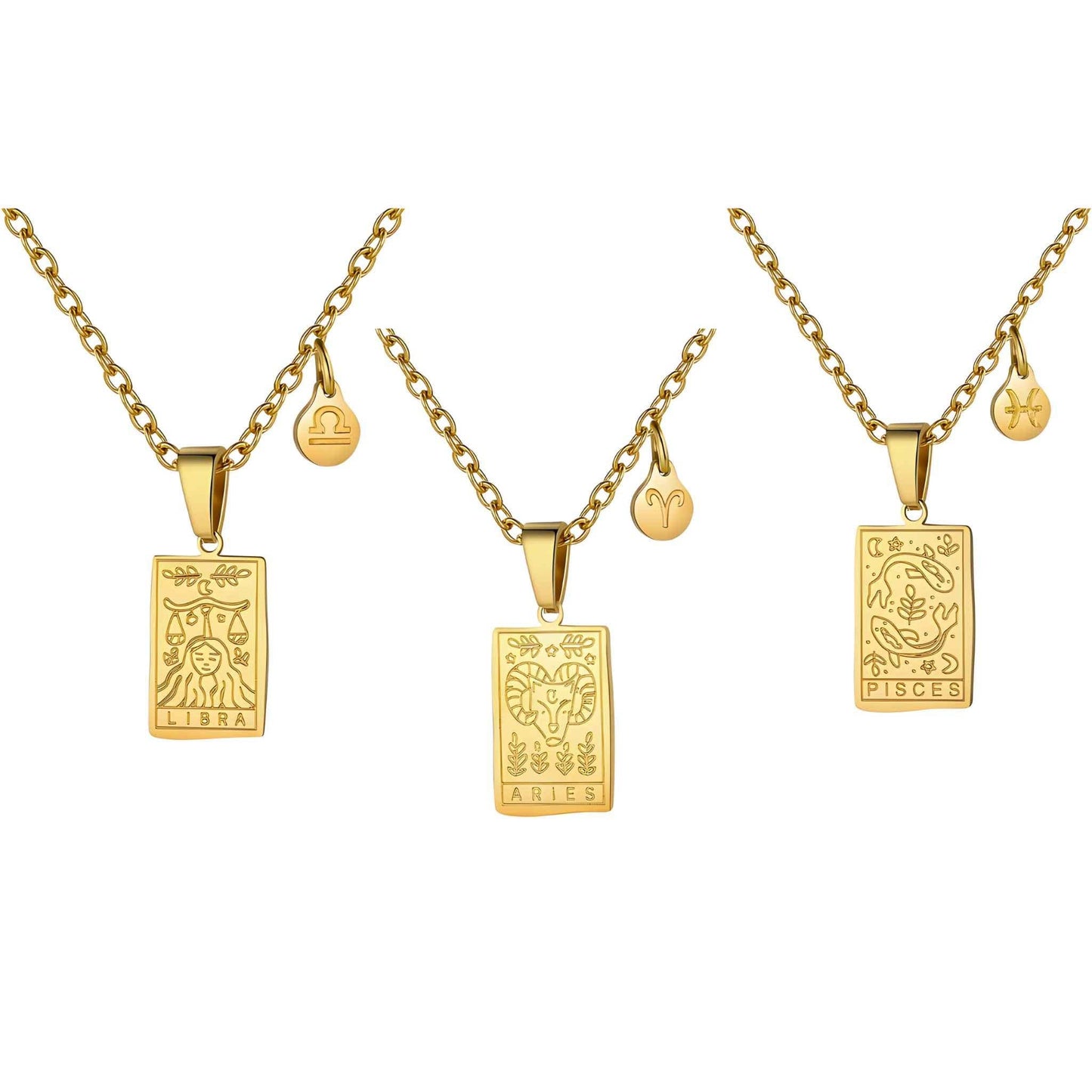 Zodiac Tarot Card & Astrology Necklace