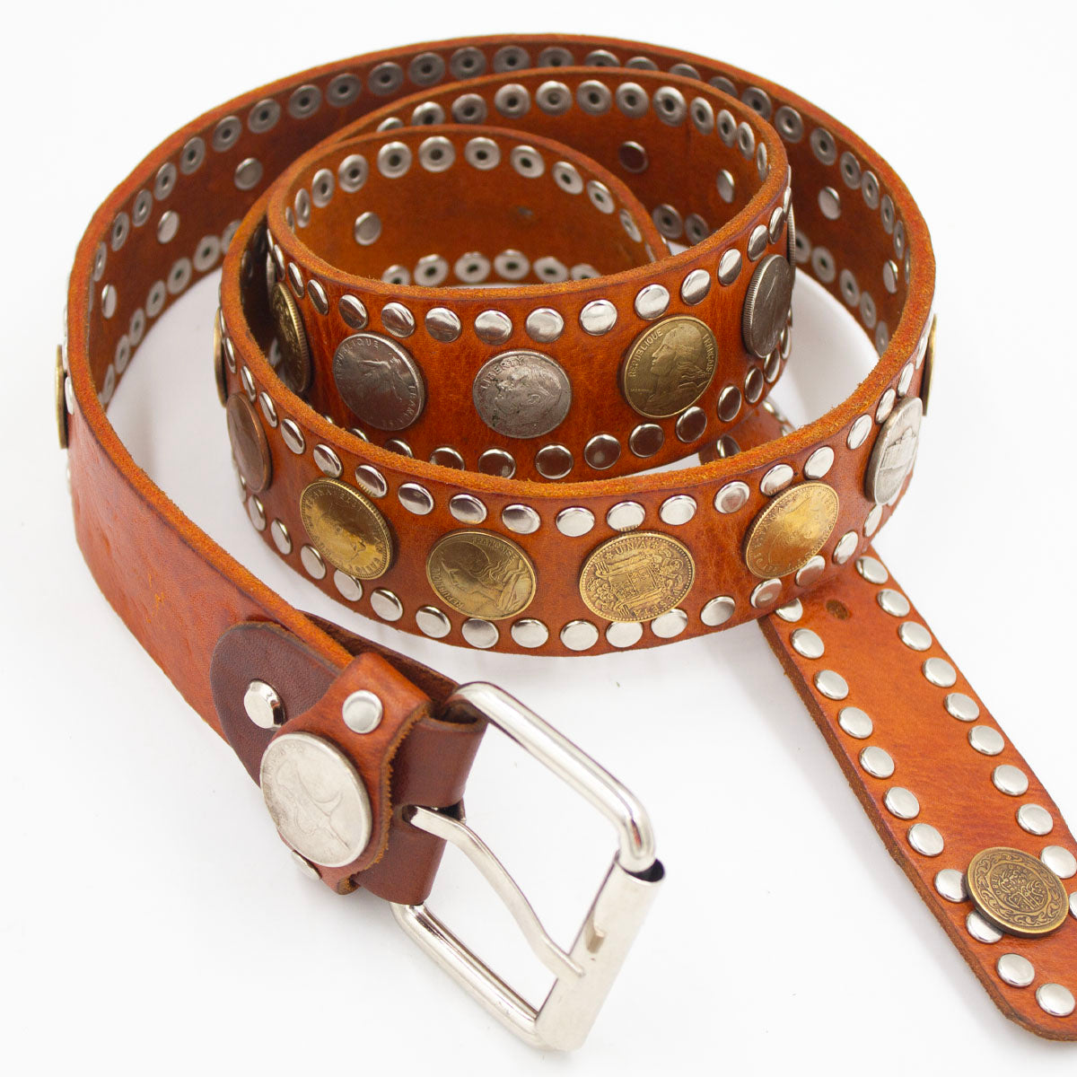 Leather Arabic Coin Belt | Moroccan Leathers