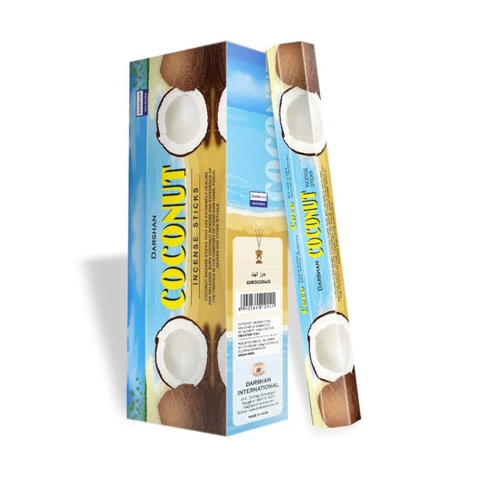 Darshan Coconut Incense 20 Hex Pack