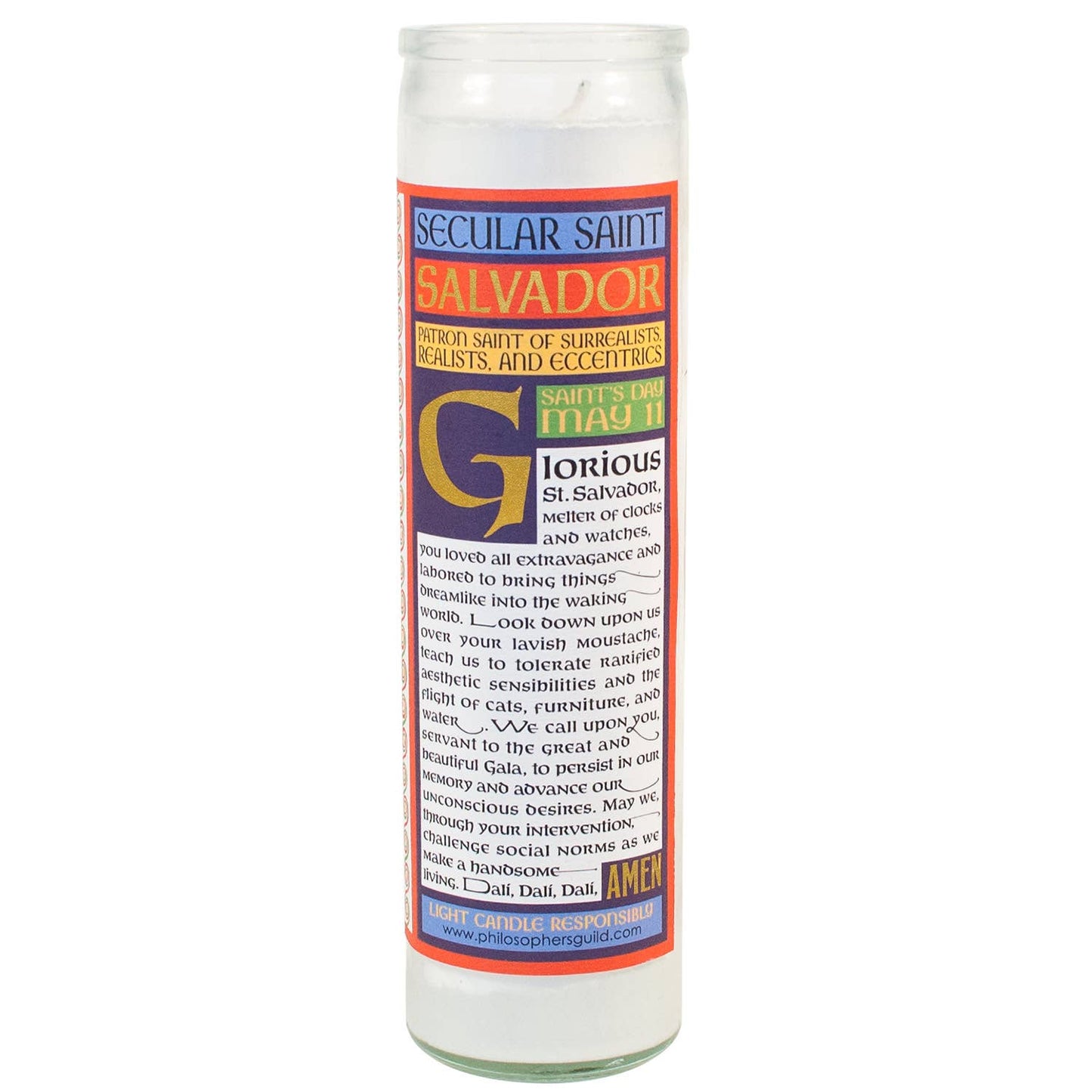Salvador Dali Secular Saint Candle