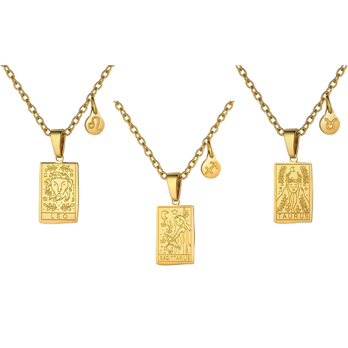 Zodiac Tarot Card & Astrology Necklace