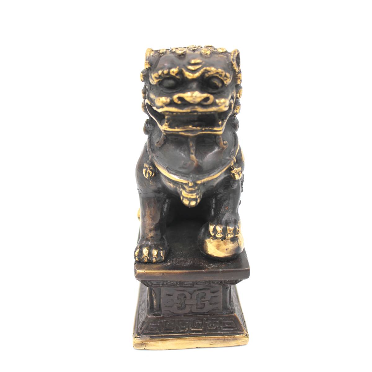 Bronze Shishi Guardian Lions: Male Foo Dog