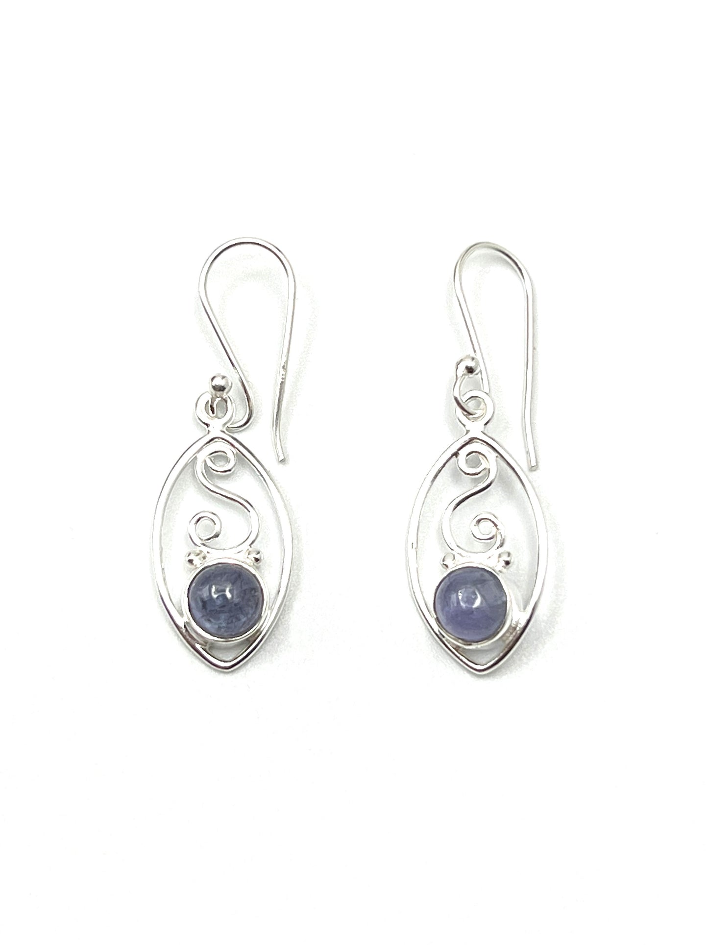 Gemstone Swirl Earrings