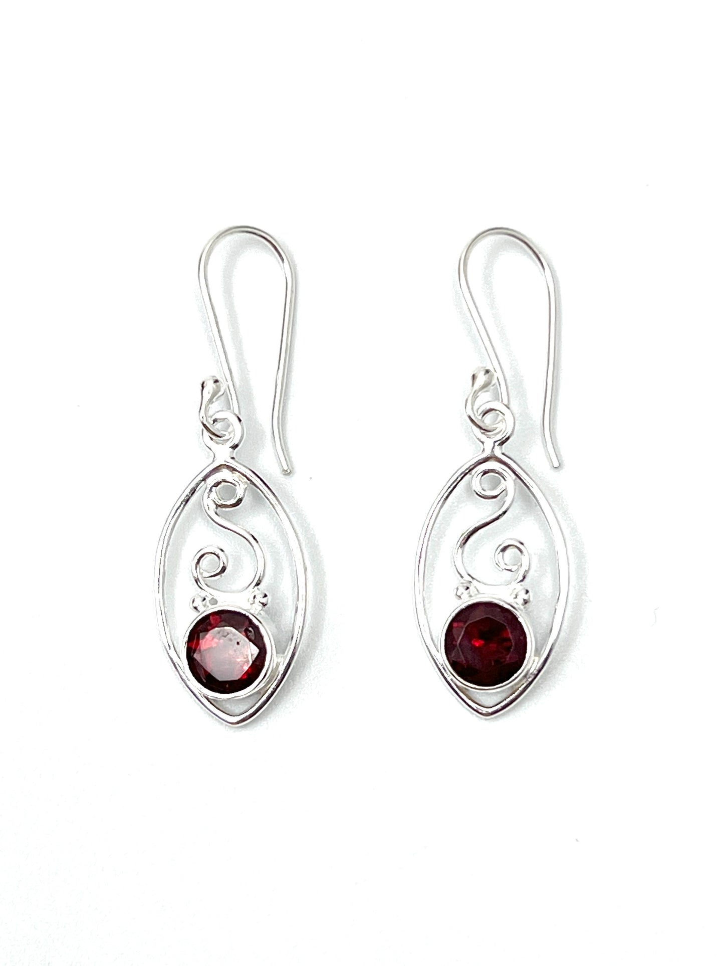 Gemstone Swirl Earrings