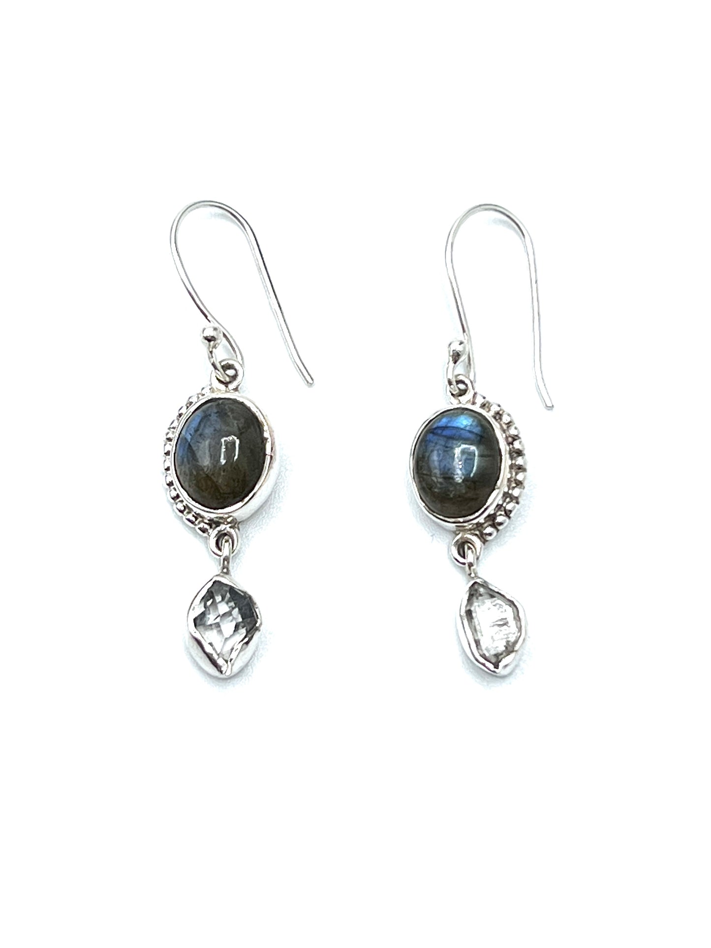 Bali Oval Herkimer Earrings