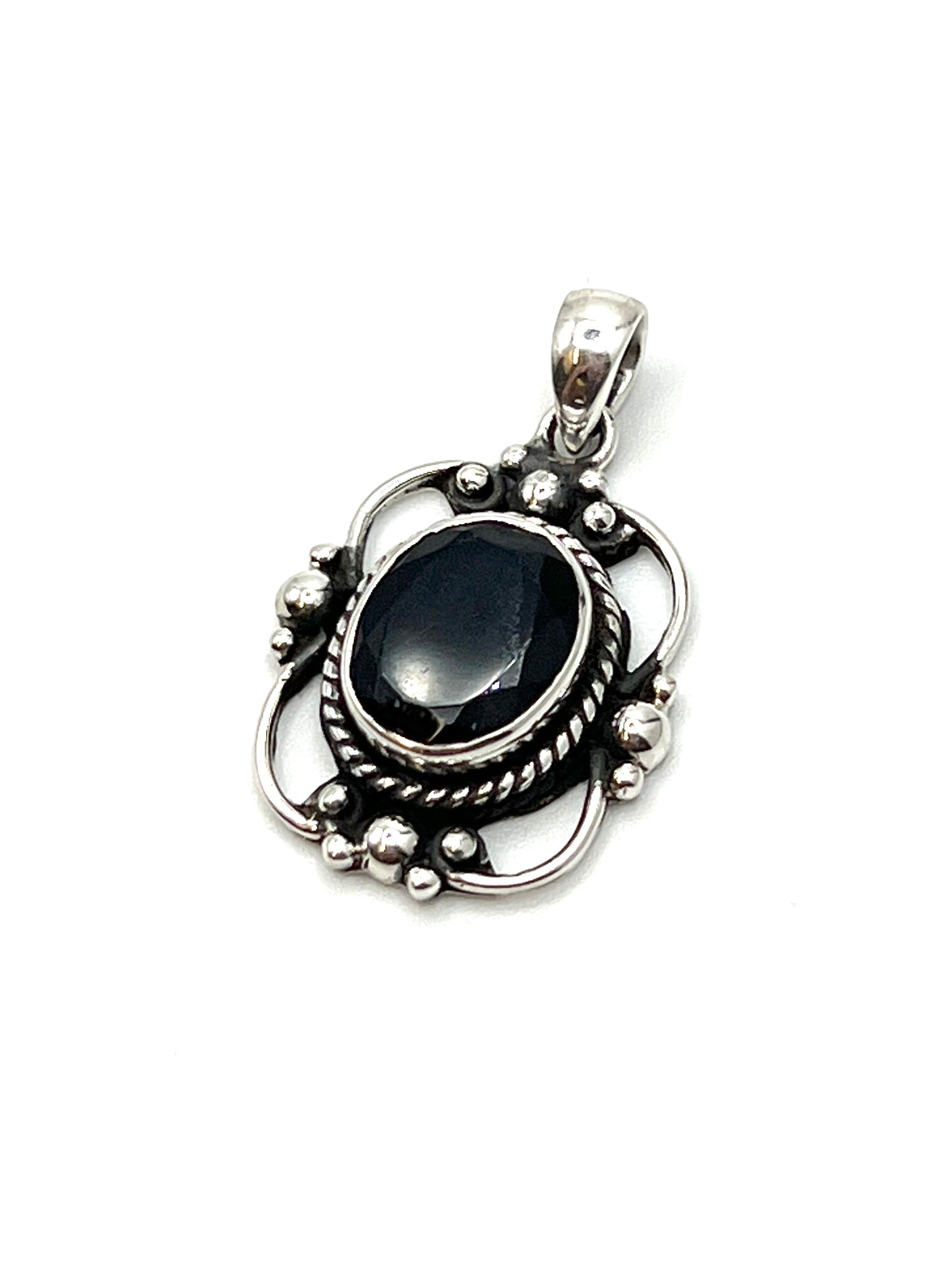 Sterling Silver Victorian Mirror Pendants Premium Stones