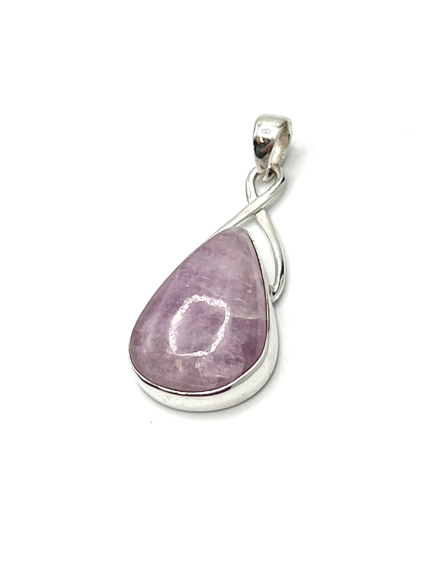 Silver Twist Kunzite Pendants