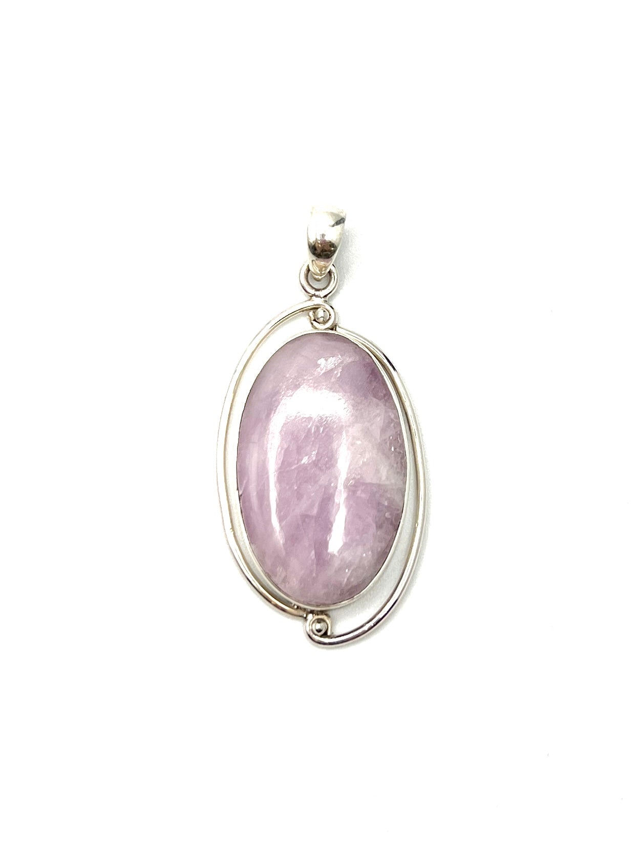 Silver Double Wire Kunzite Pendants