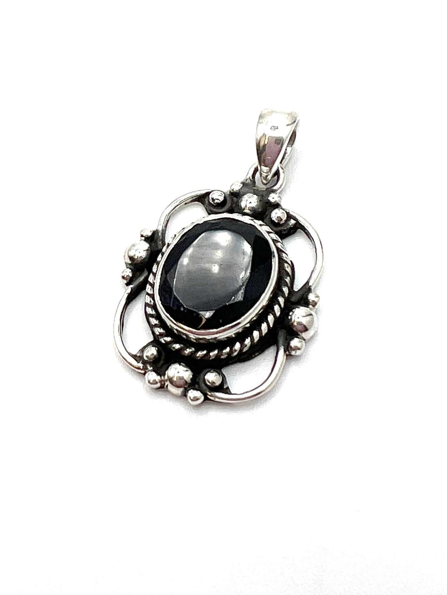 Sterling Silver Victorian Mirror Pendants Premium Stones