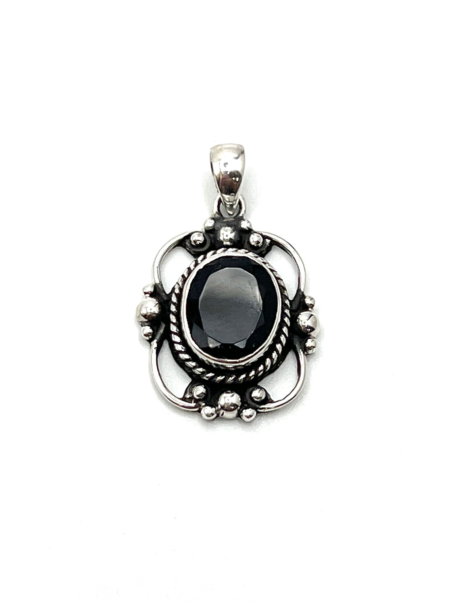 Sterling Silver Victorian Mirror Pendants Premium Stones
