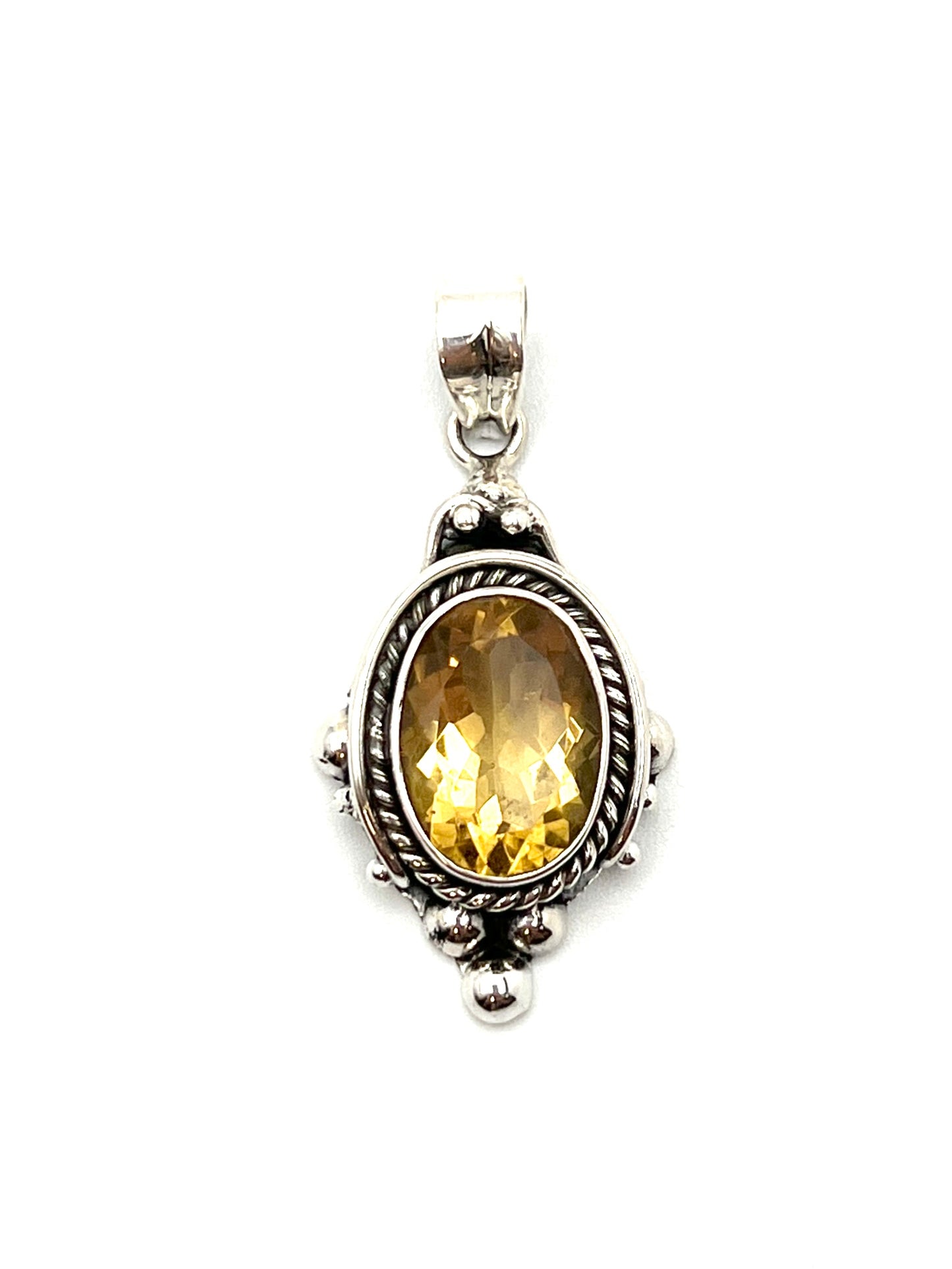 Bali Ball Point Citrine Pendants