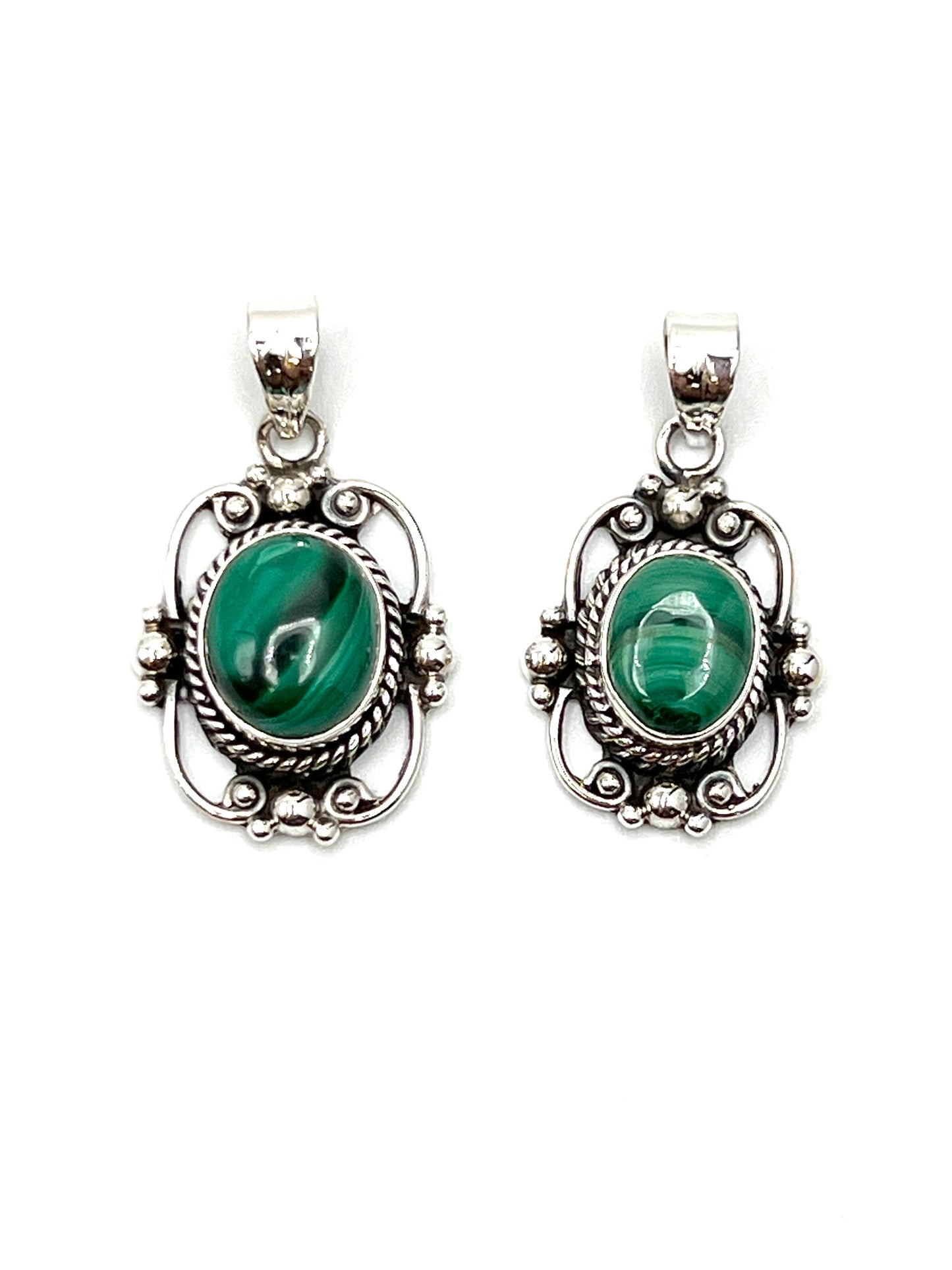 Sterling Silver Victorian Mirror Pendants