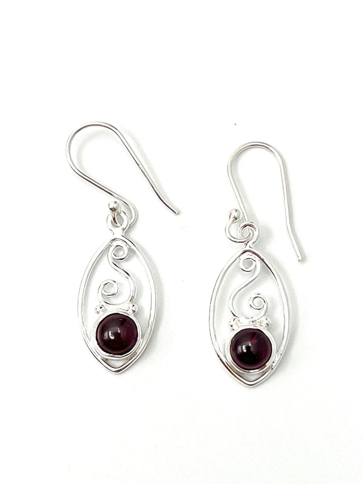 Gemstone Swirl Earrings