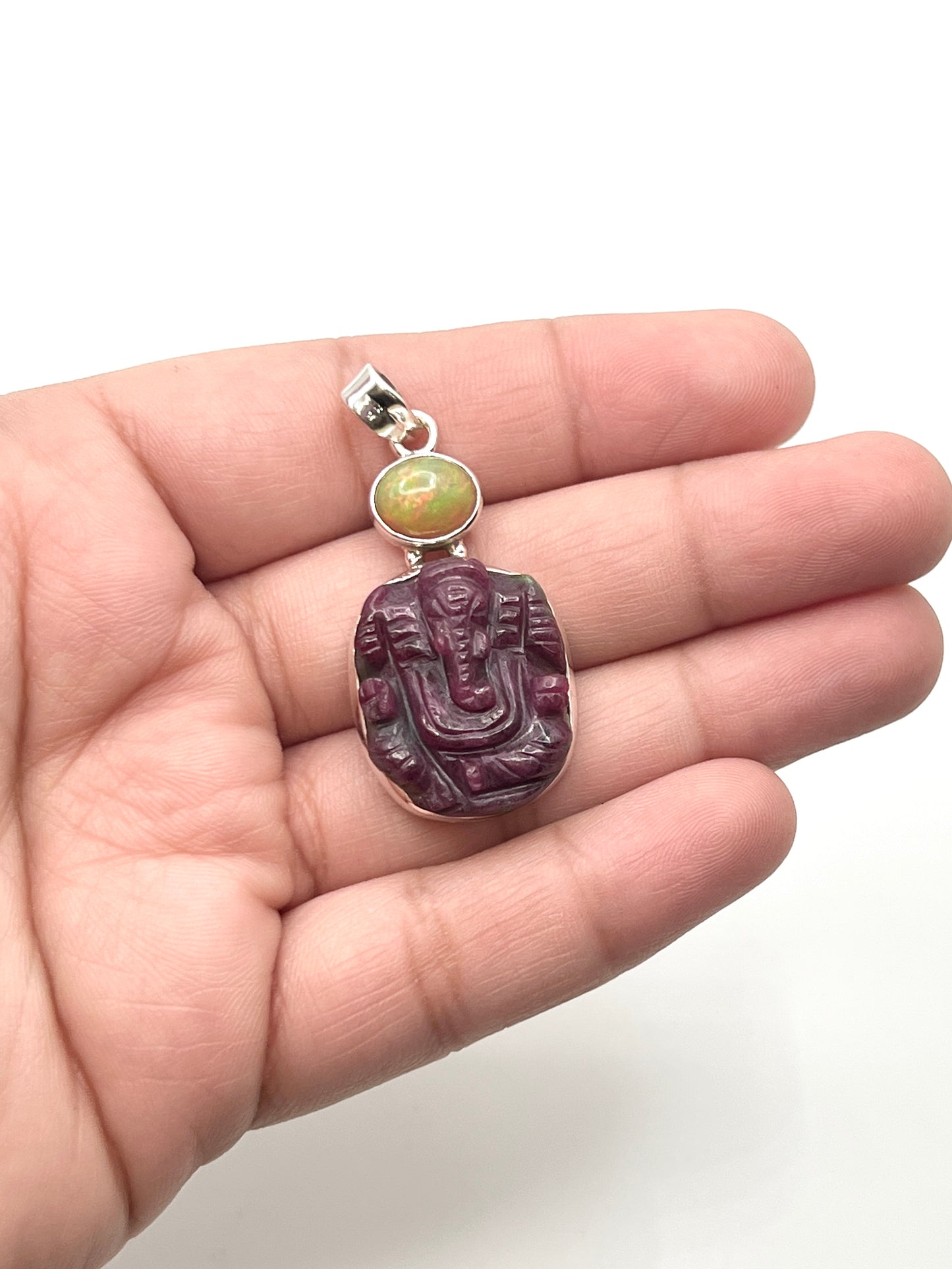 Ruby Ganesh Pendants