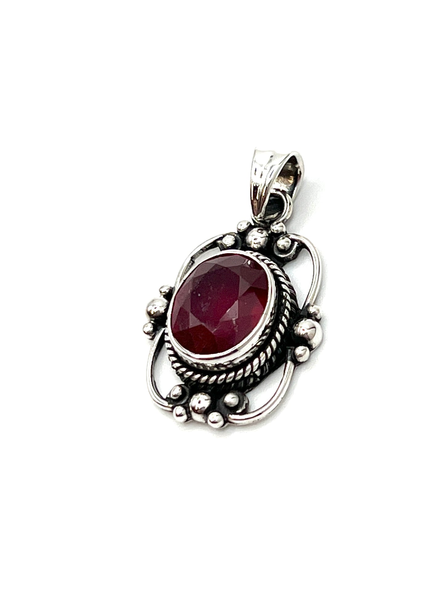 Sterling Silver Victorian Mirror Pendants Premium Stones