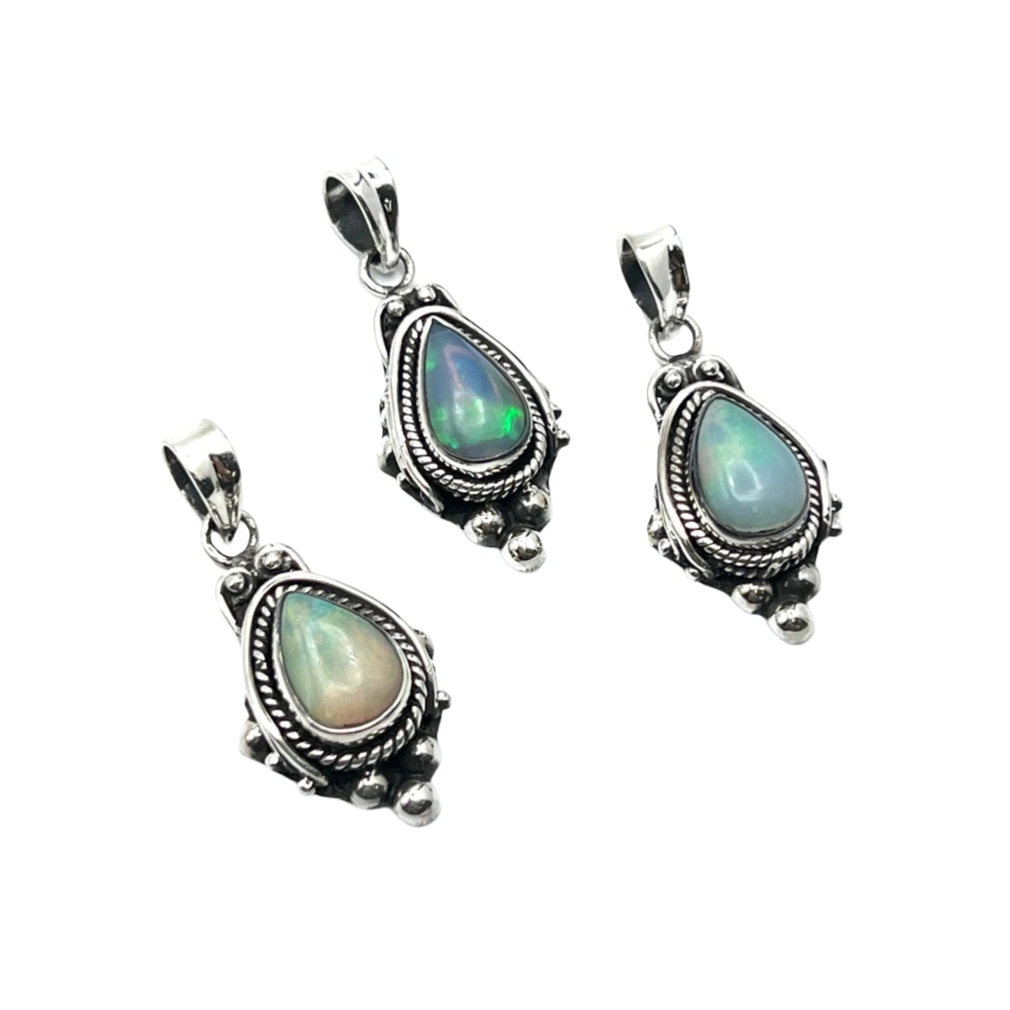 Bali Ball Point Opal Pendants