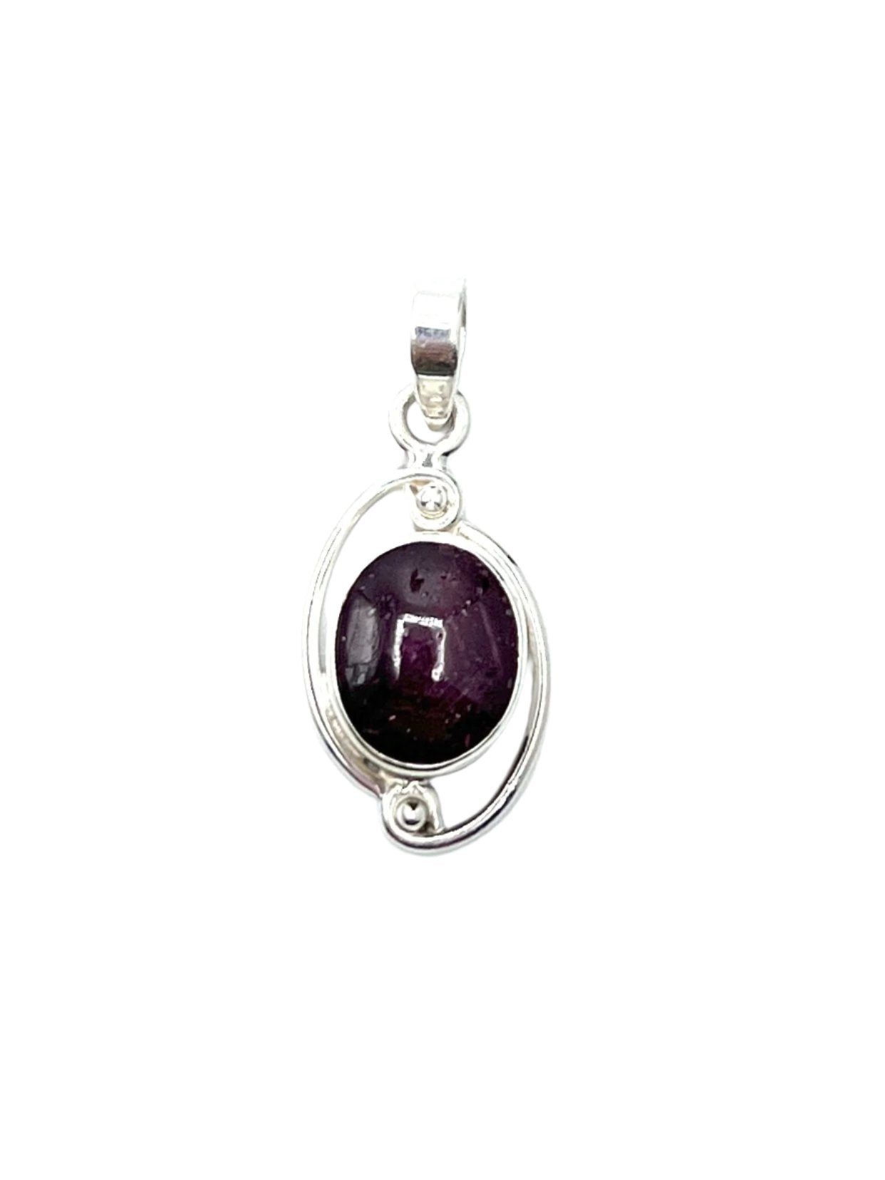 Silver Double Wire Gemstone Pendants Premium Stones