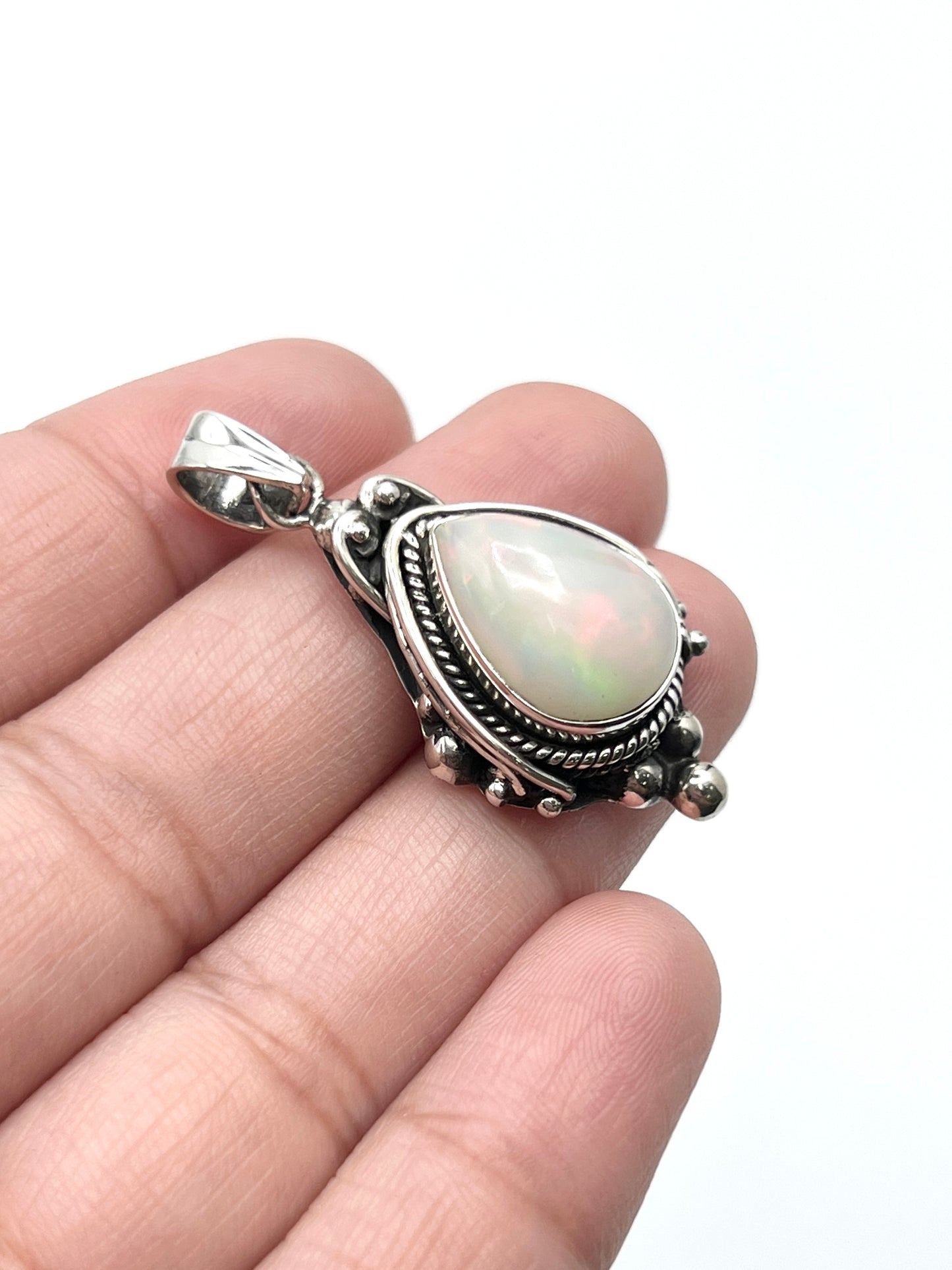 Bali Ball Point Opal Pendants