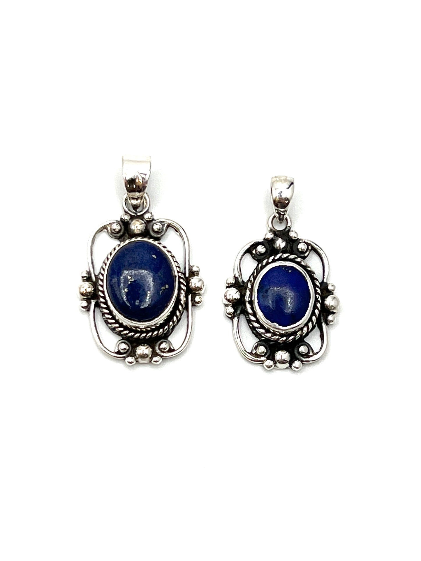 Sterling Silver Victorian Mirror Pendants