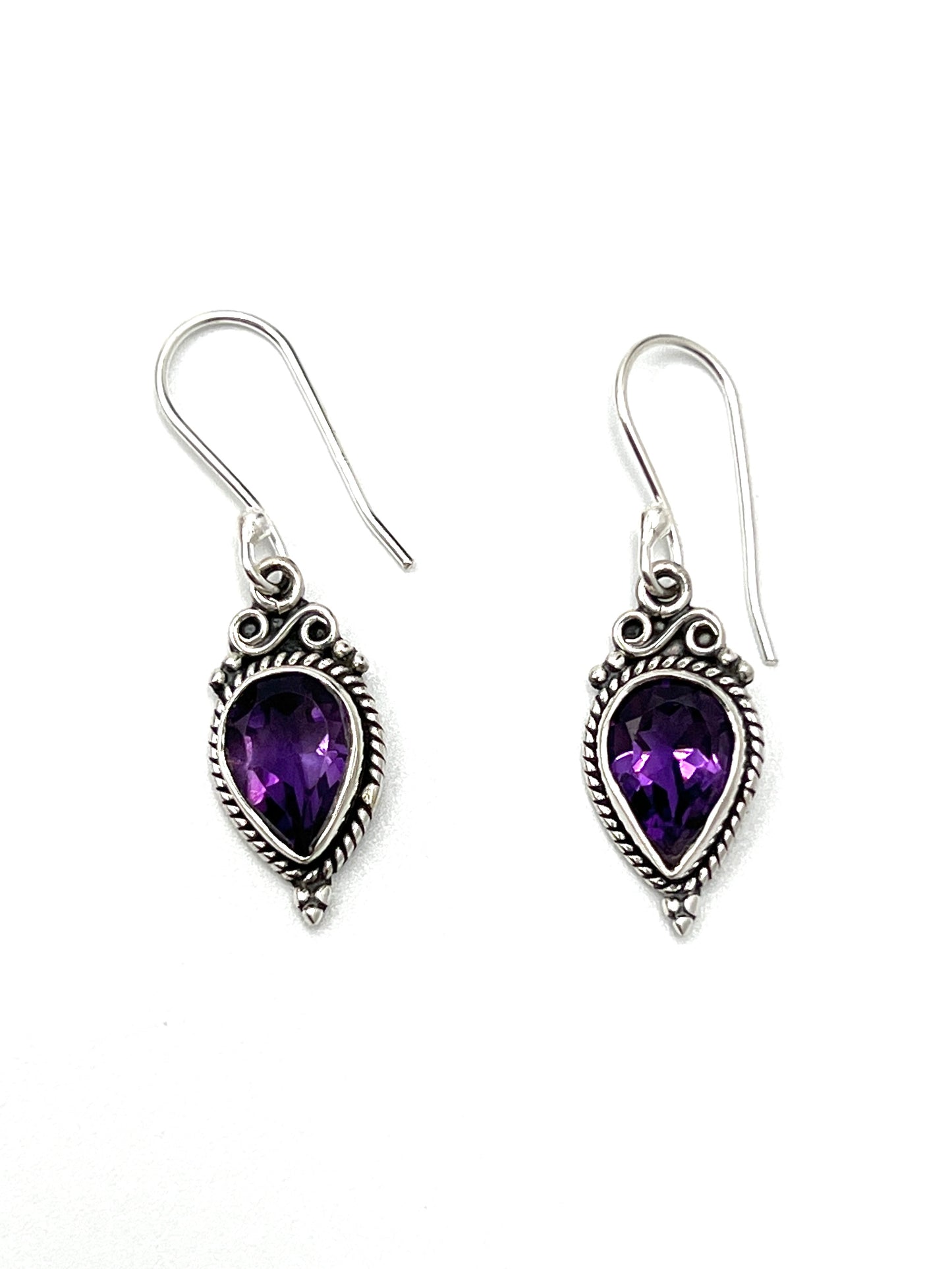 Bali Teardrop Gemstone Earrings