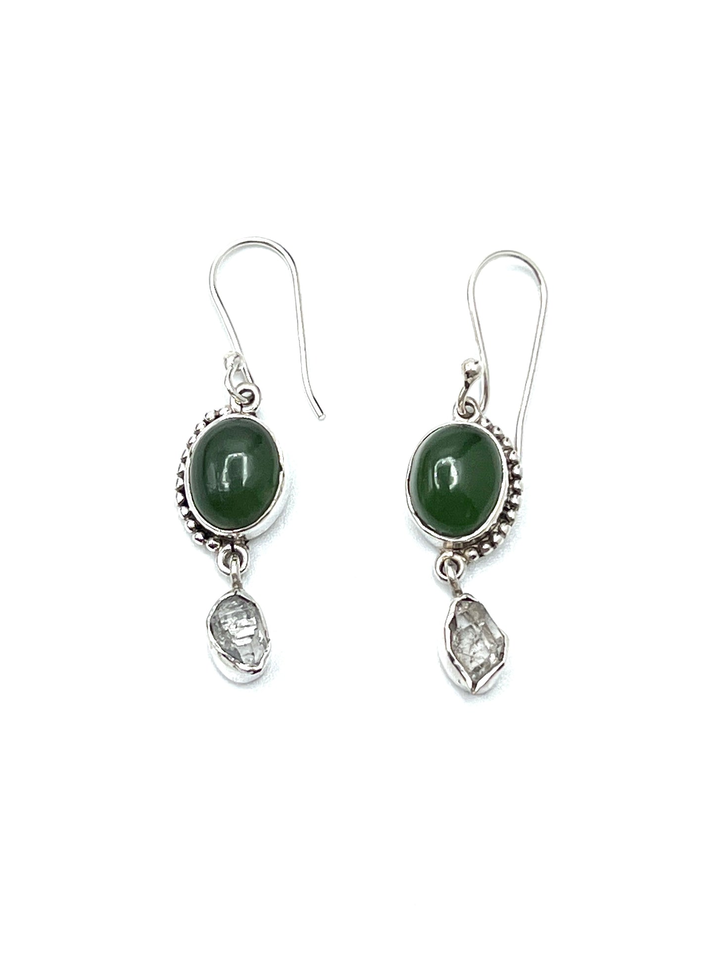 Bali Oval Herkimer Earrings