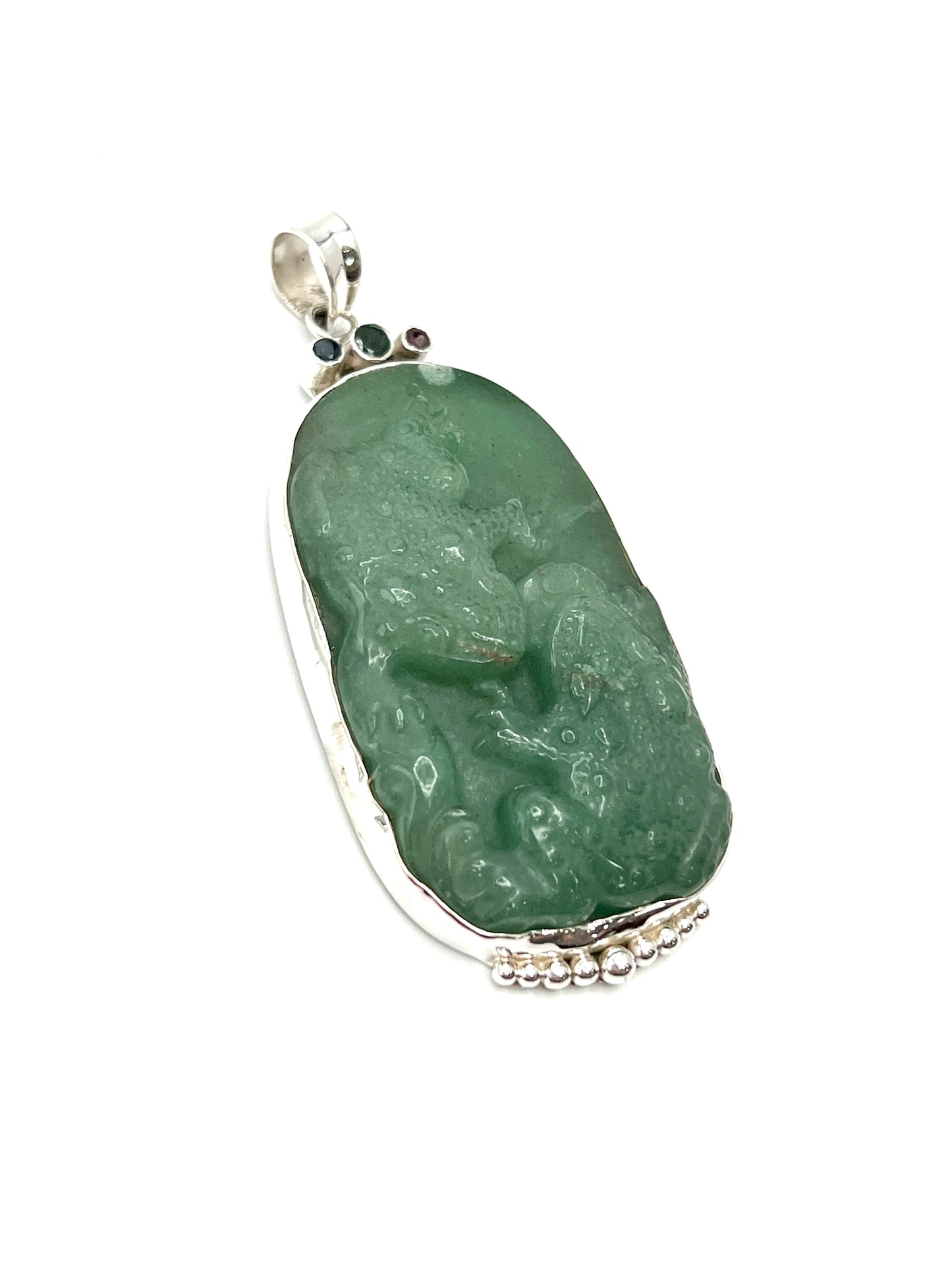 Green Aventurine Money Toad Pendant