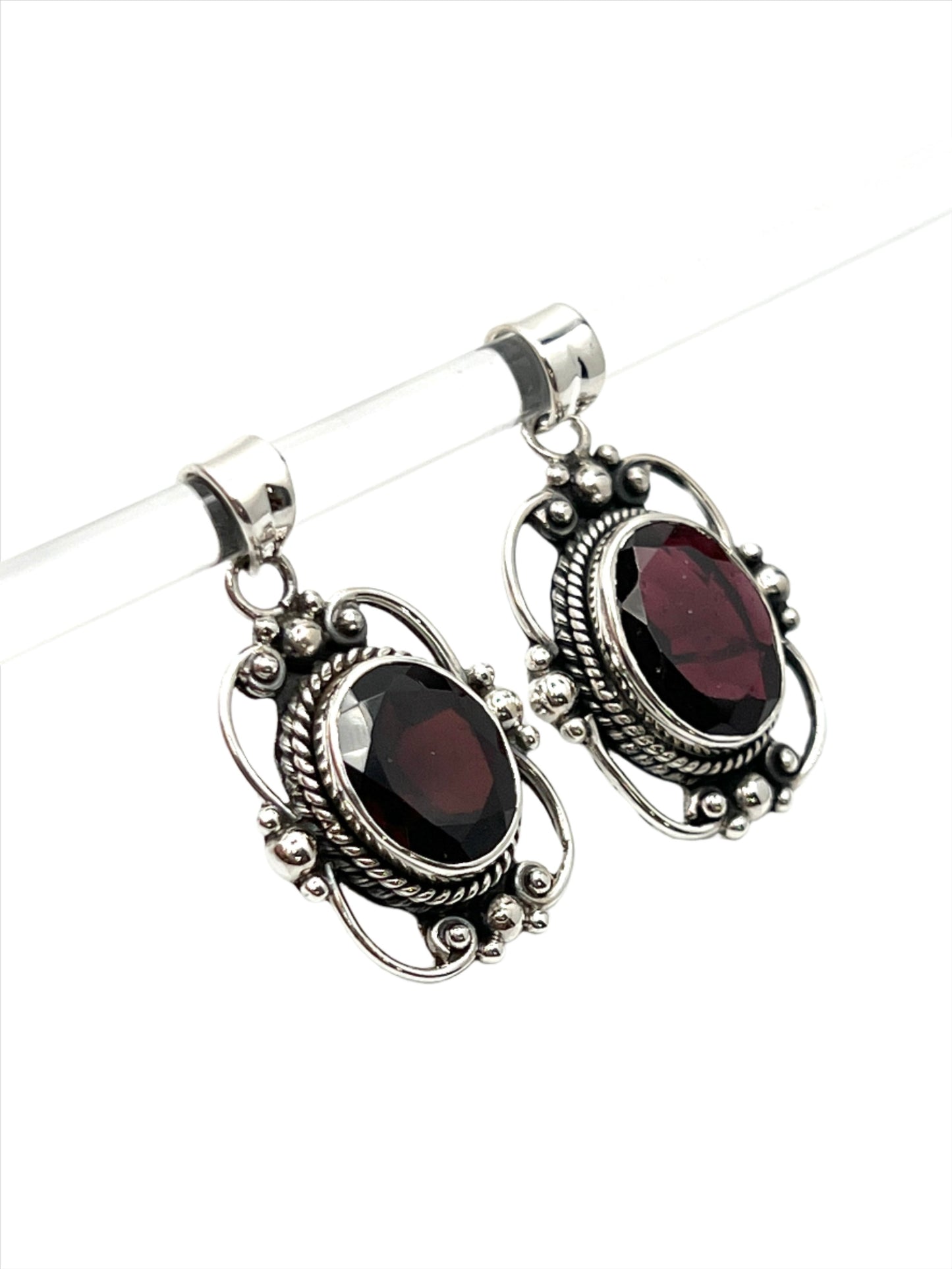 Sterling Silver Victorian Mirror Pendants