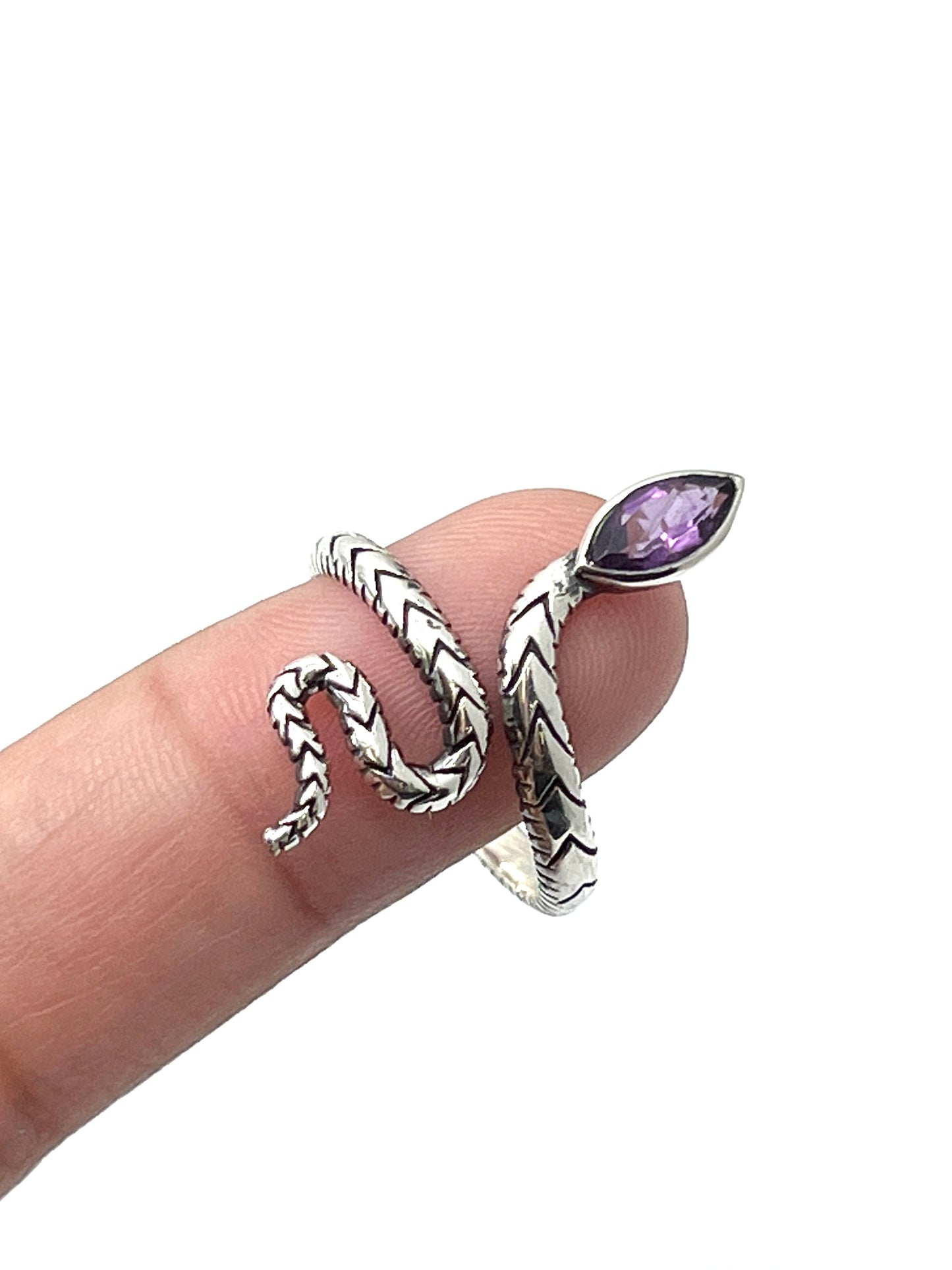 Gemstone Snake Rings