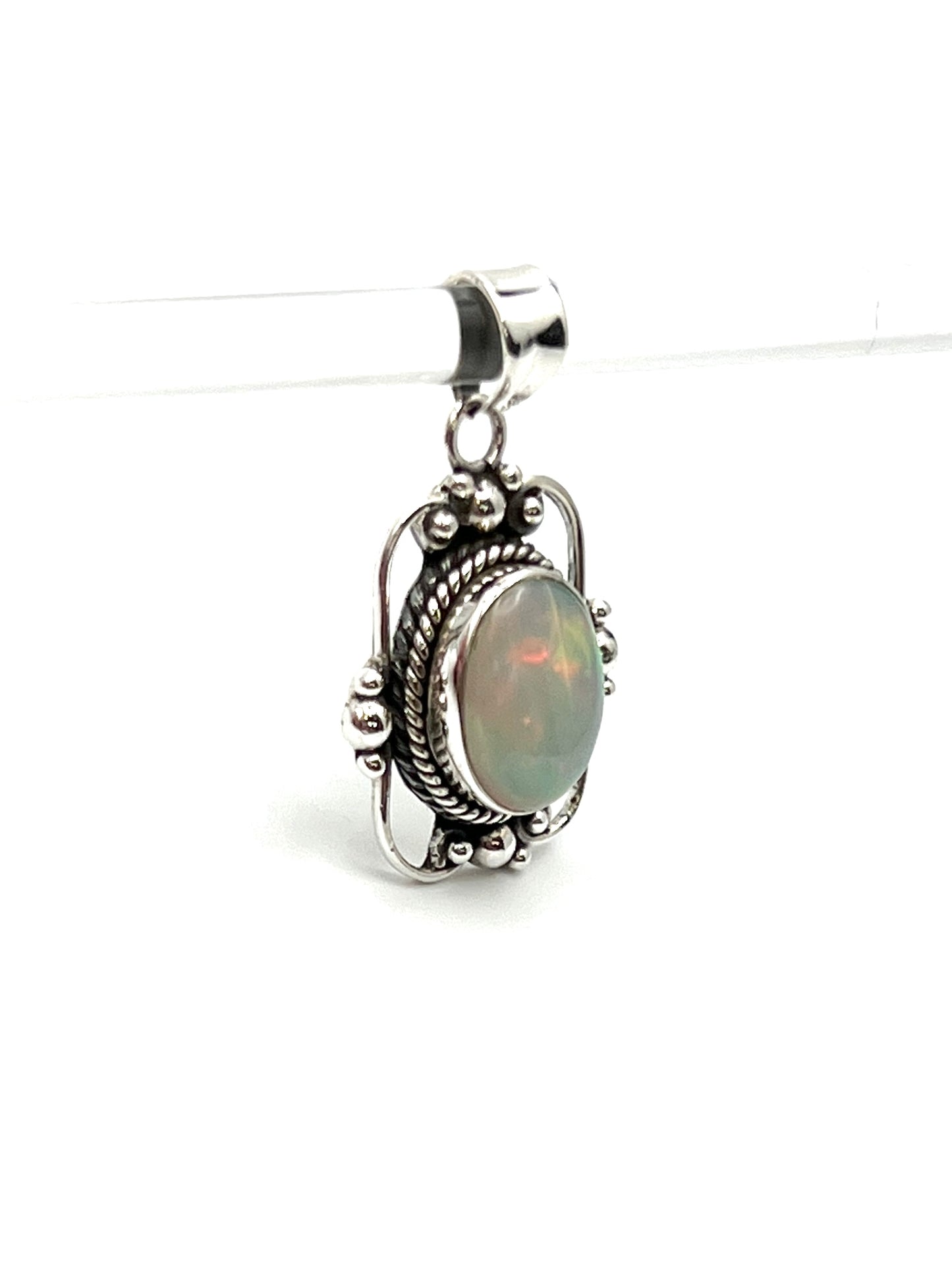 Sterling Silver Victorian Mirror Pendants Premium Stones