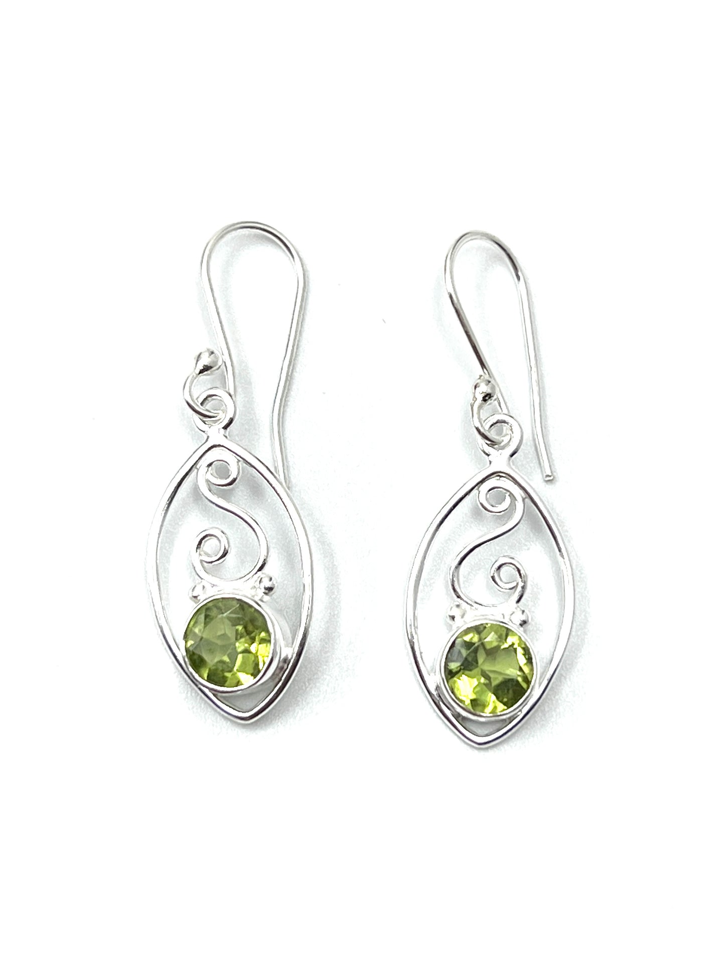 Gemstone Swirl Earrings