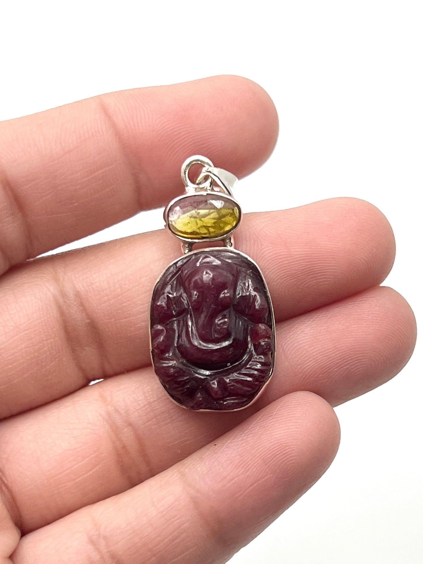 Ruby Ganesh Pendants