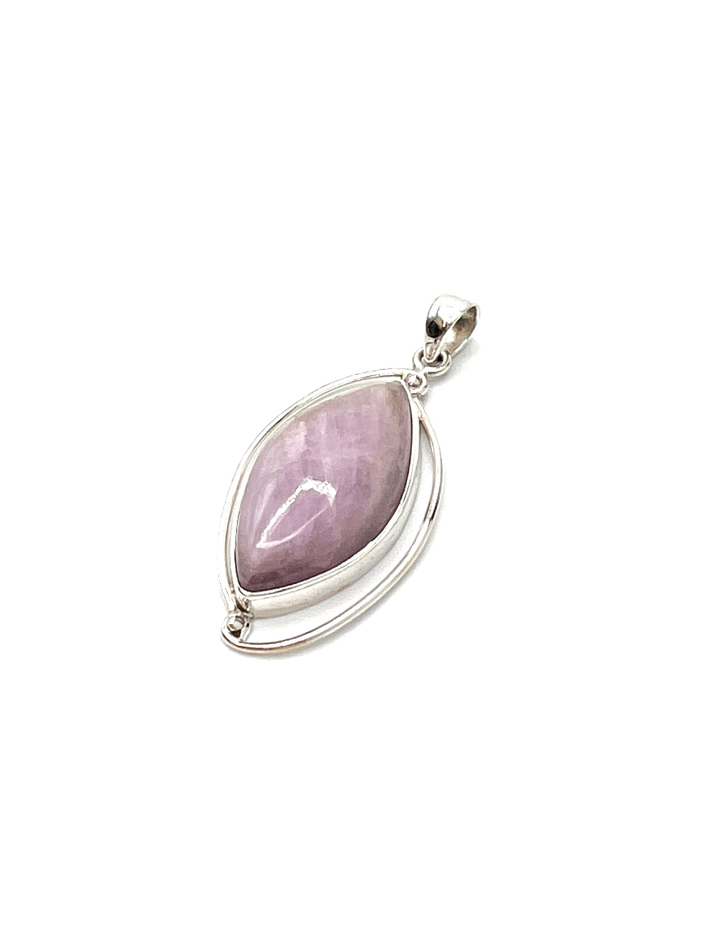 Silver Double Wire Kunzite Pendants