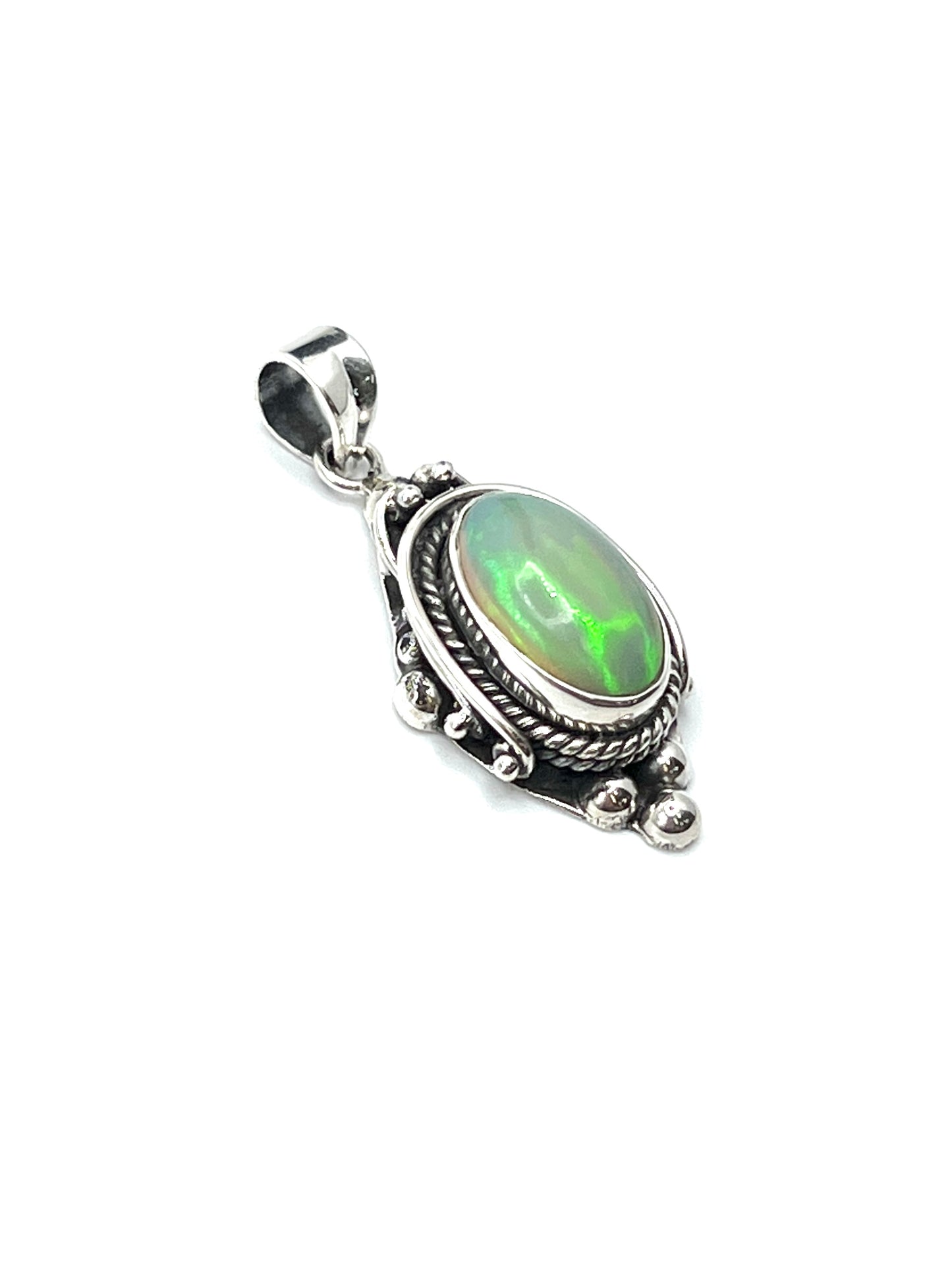 Bali Ball Point Opal Pendants