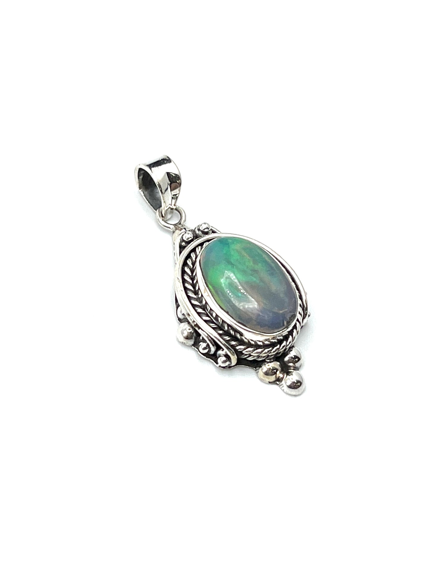 Bali Ball Point Opal Pendants