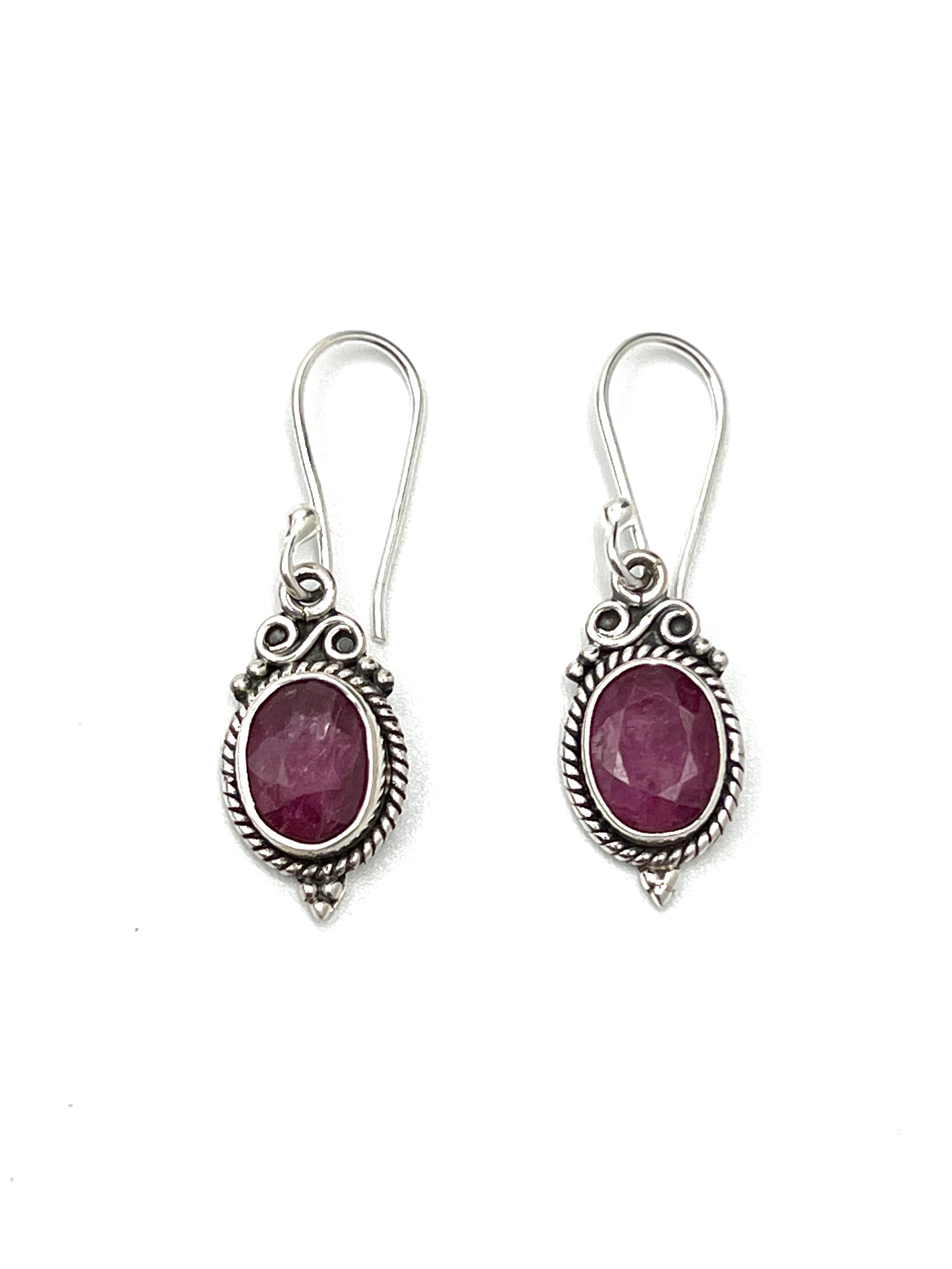 Bali Oval Gemtone Earrings
