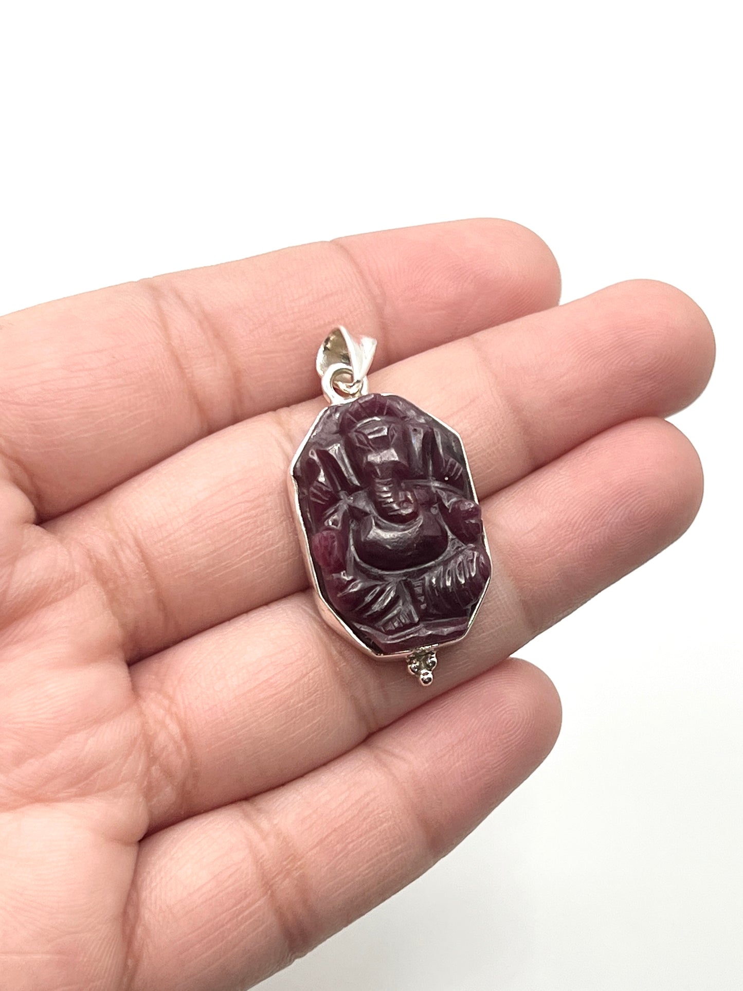 Ruby Ganesh Pendants