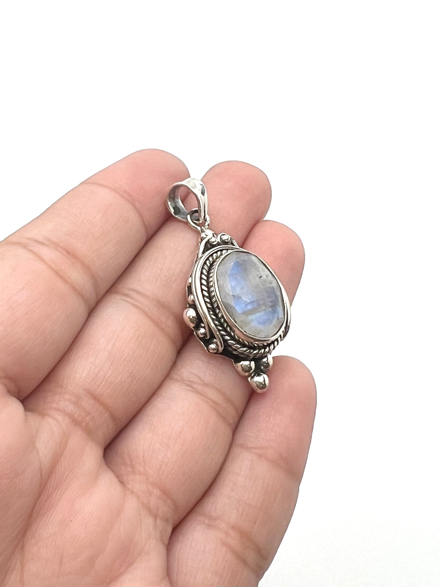 Bali Ball Point Moonstone Pendants