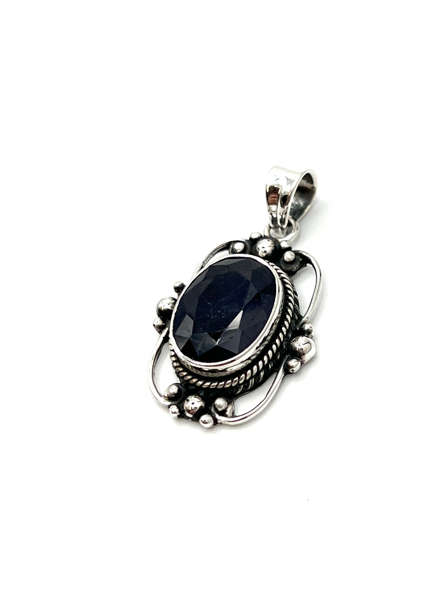 Sterling Silver Victorian Mirror Pendants Premium Stones