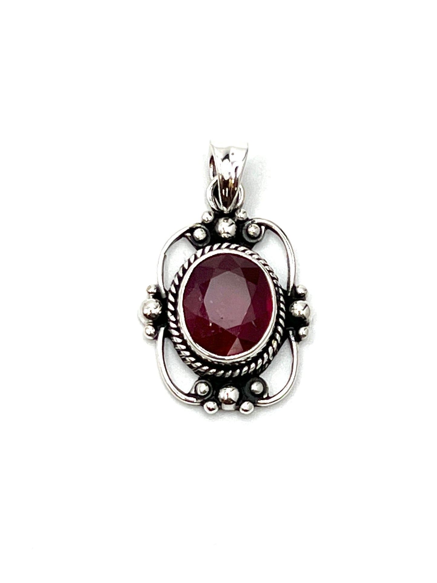 Sterling Silver Victorian Mirror Pendants Premium Stones